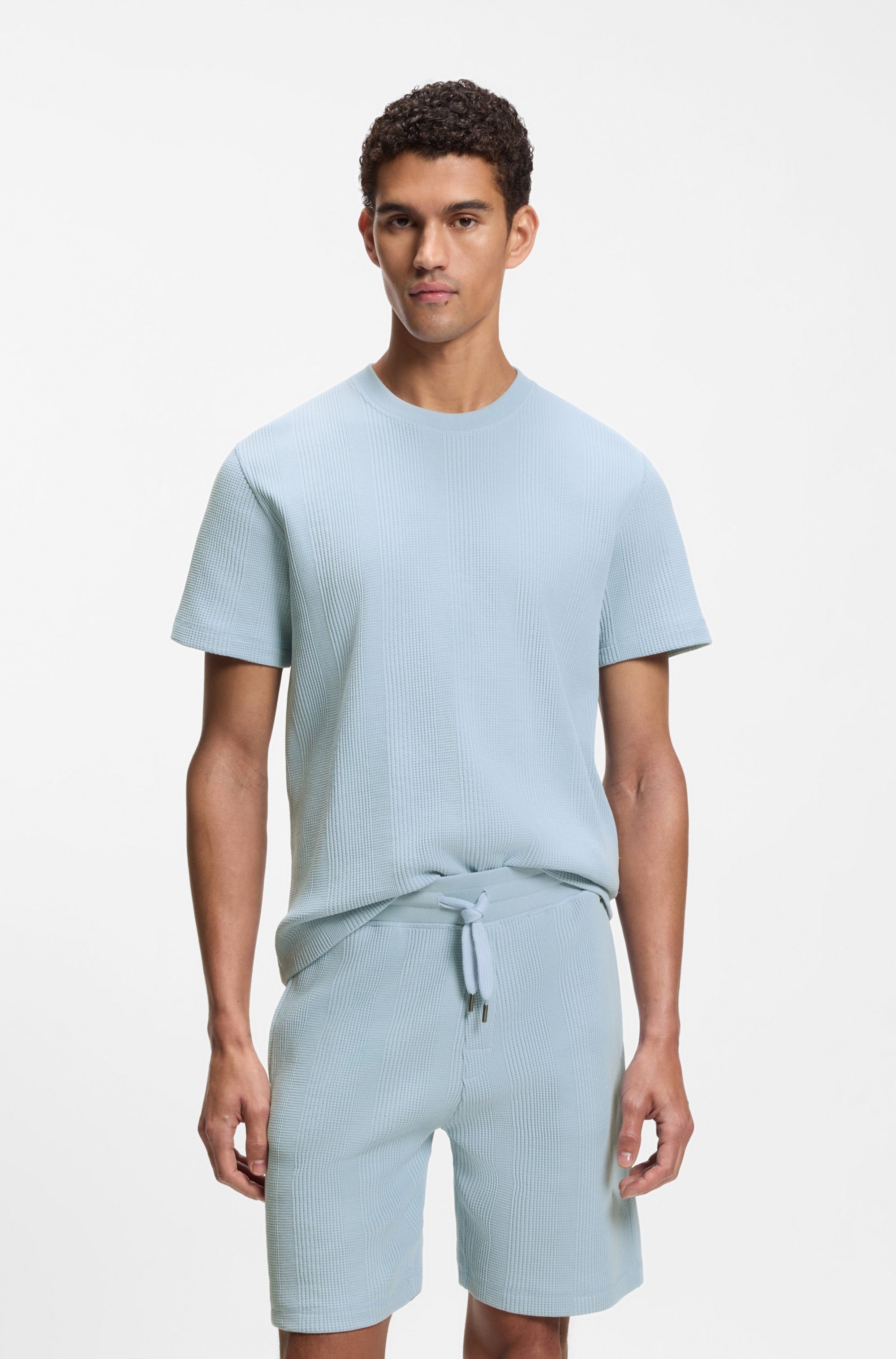 BOSS T-Shirt Structure T-S mit Metall-Label