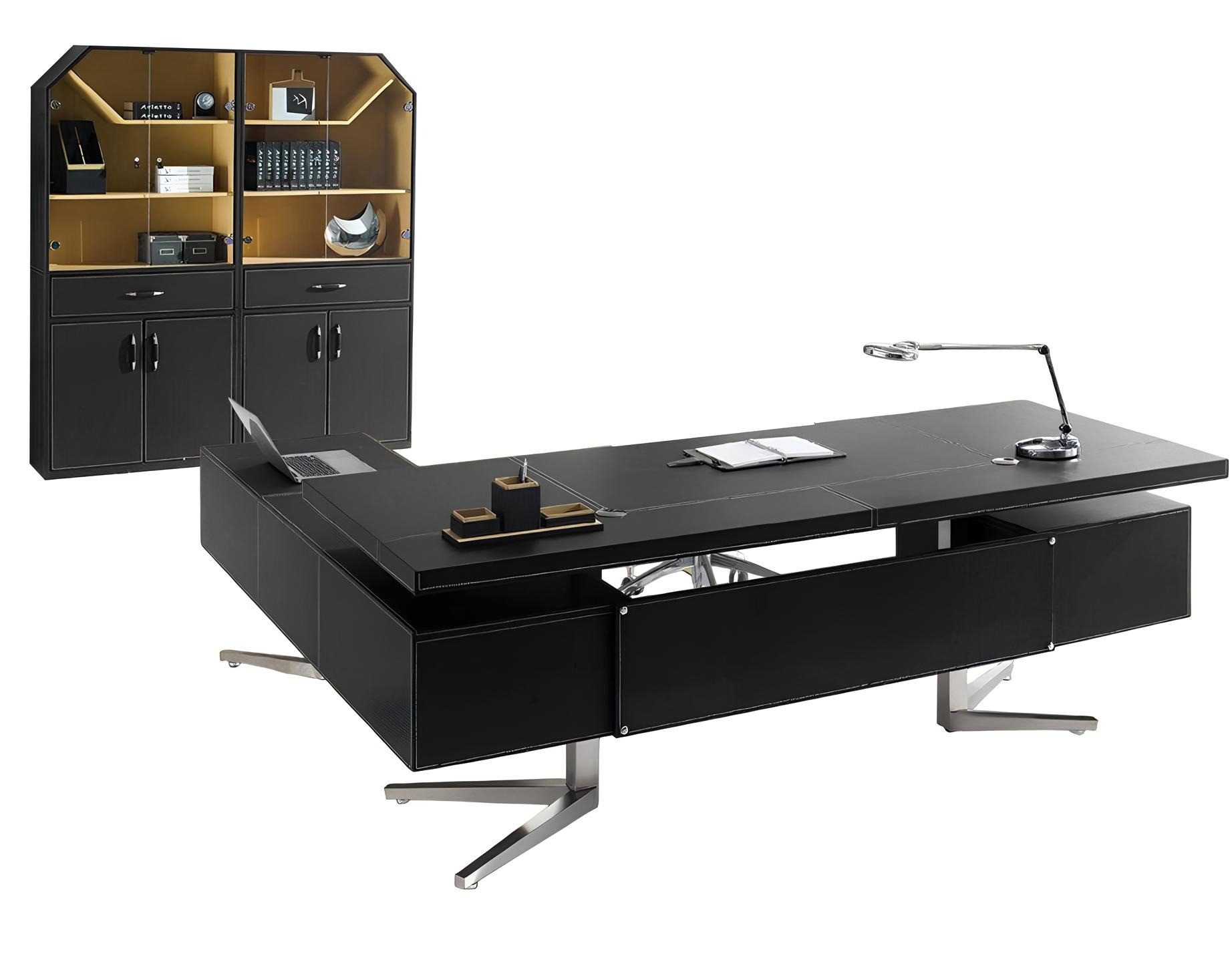 Büromöbel-Set Büromöbel Set Aktenschrank moderne Möbel Arbeitszimmer Schwarz