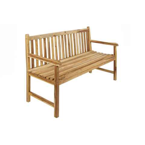 SAM® Gartenbank Cuno, Teakholz, 3-Sitzer, 150cm Sitzfläche, robust, angenehmer Sitzfomfort