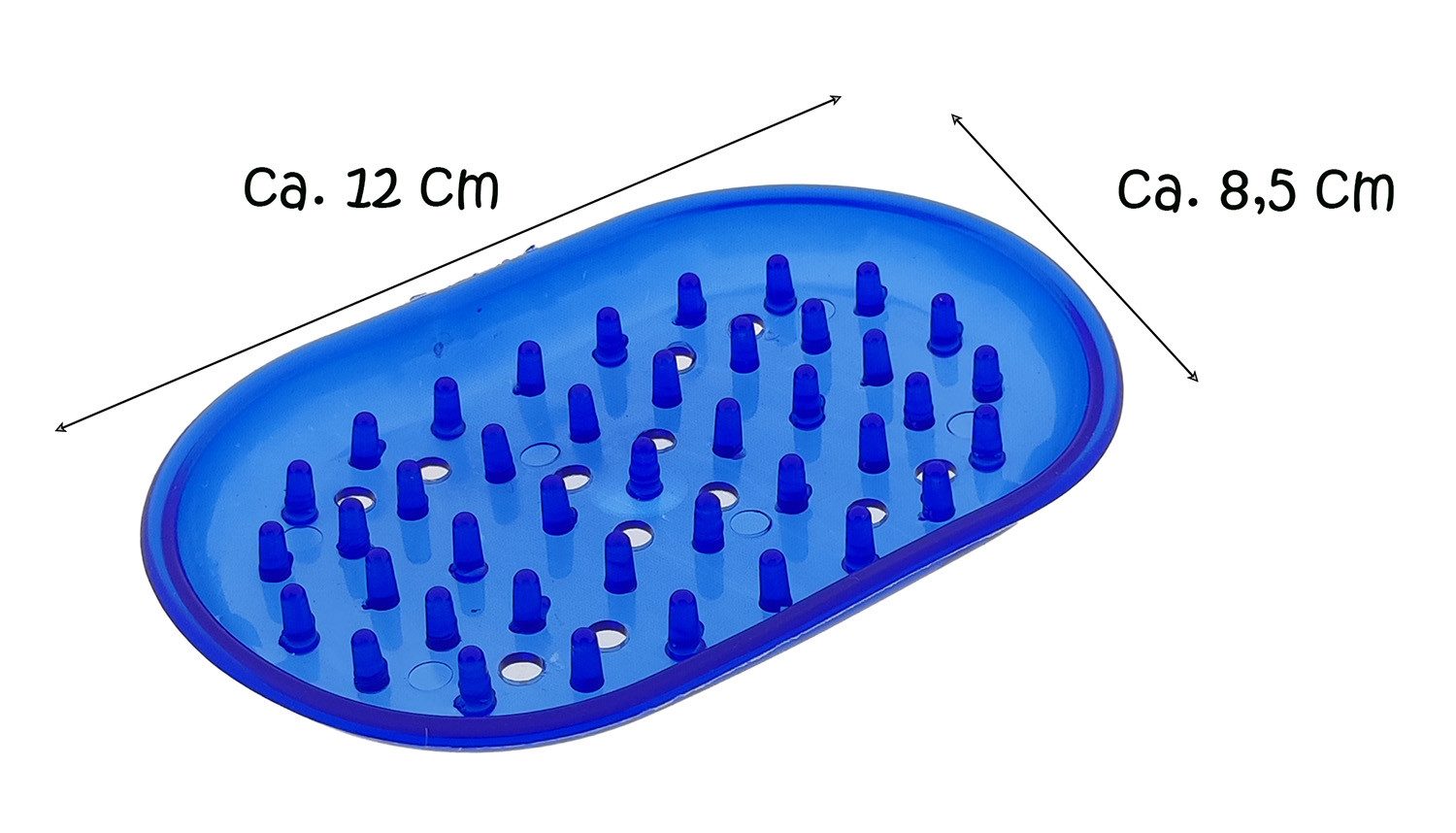 varivendo Seifenablage 2er Set Seifen-Igel blau, Breite: 8,5000000000000 cm, Ø 0 cm, PVC, Stück, 1-St., Seifen-Igel, seifenablage seifenigel seifenunterlage pvc seifenhalter badzubehör ba