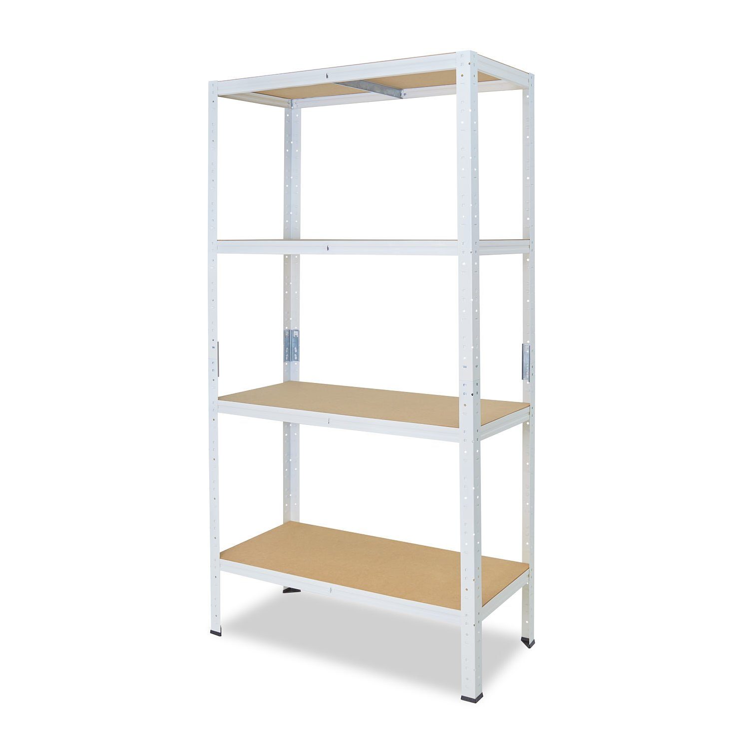 175kg Böden, Schwerlastregal als Werkstattregal Lagerregal, shelfplaza Kellerregal, Metall HOME, mit Metallregal 180x90x60cm Garagenregal, mit oder weiß, Steckregal Tragkraft 4