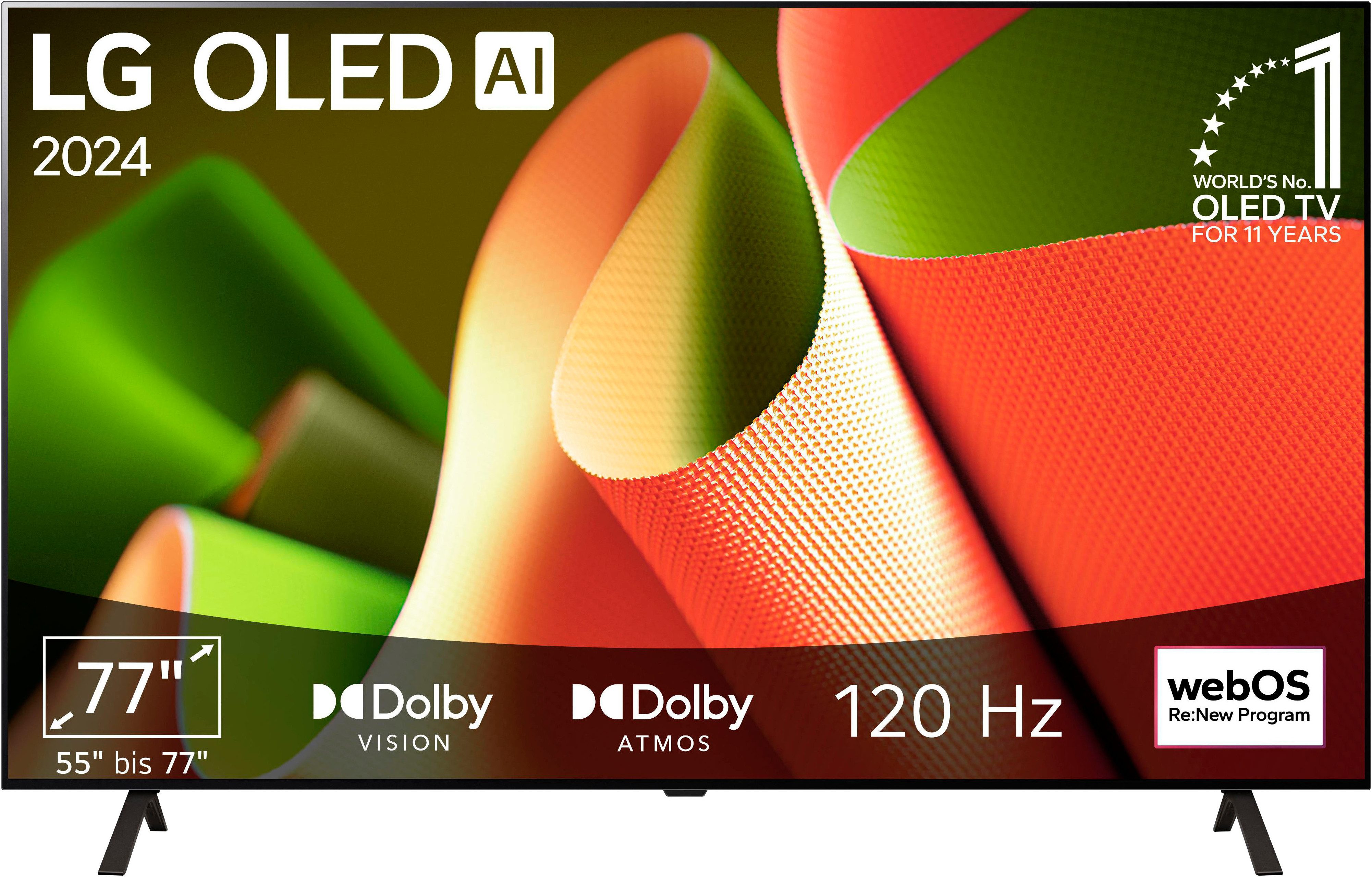 Valentinstagsgeschenk LG OLED77B42LA OLED-Fernseher (195 cm/77 Zoll, 4K Ultra HD, Smart-TV), schwarz