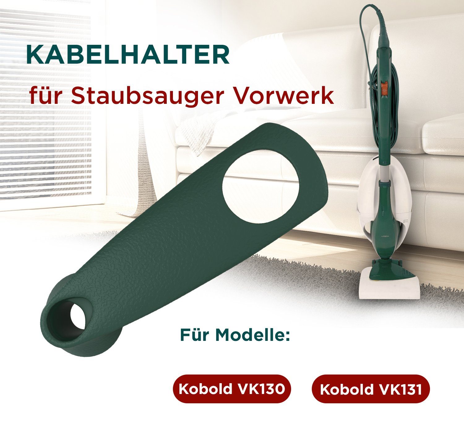 VIOKS Kabelführung Kabelhalter Ersatz für Vorwerk, für Kobold VK 130 131 Staubsauger