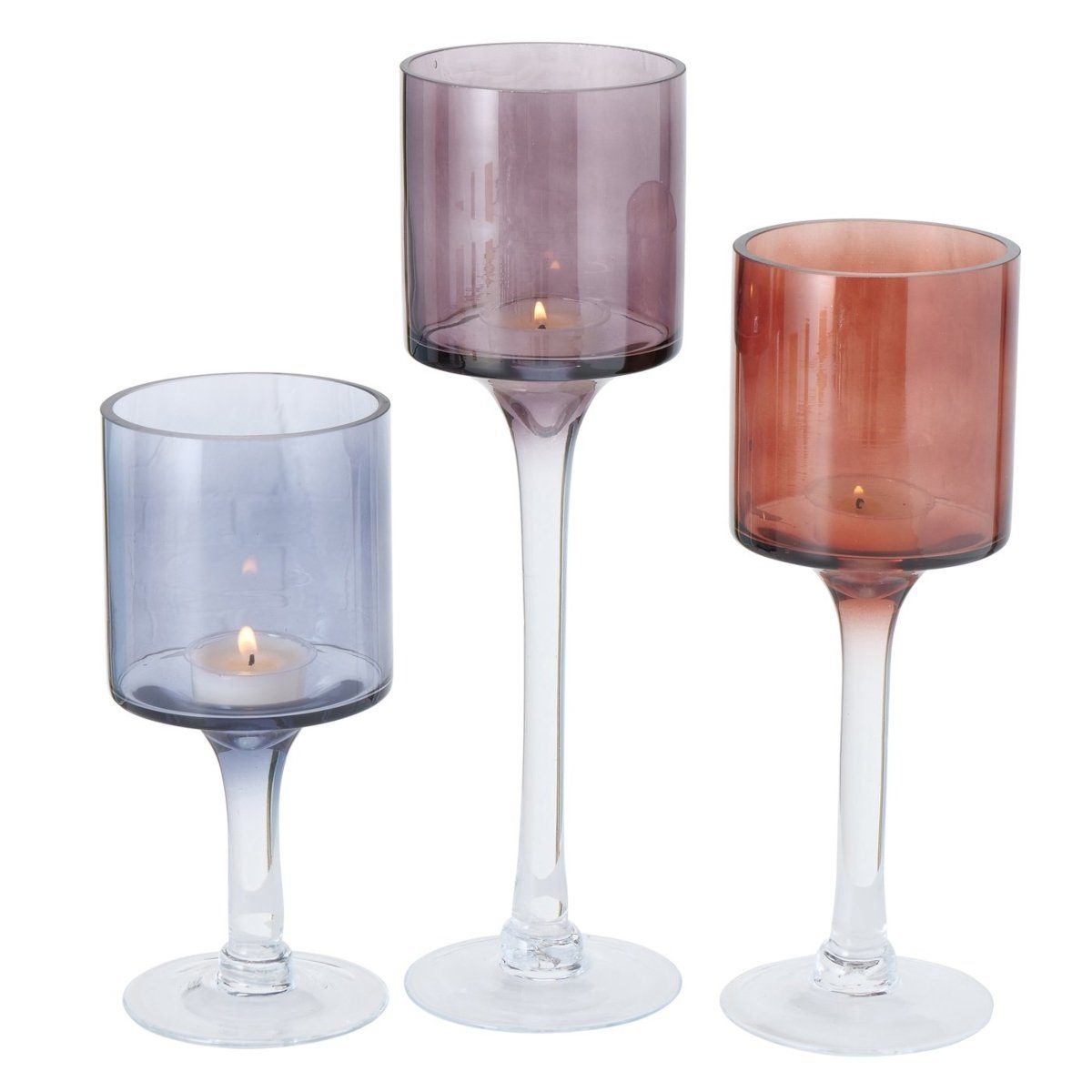 BOLTZE Windlicht Windlicht Arosa Grau 1 Stück H 20cm