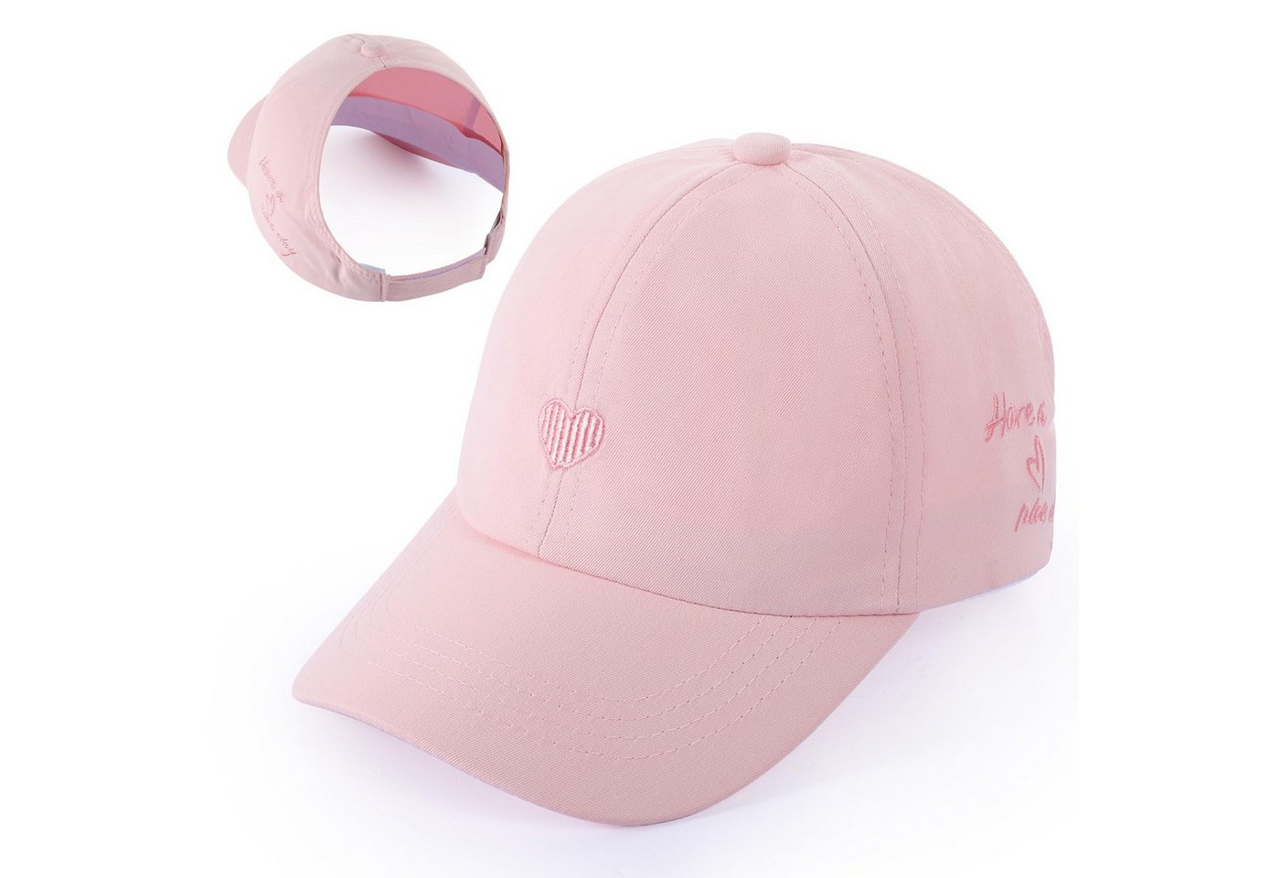 nsihing Sonnenhut Baseballkappe Pferdeschwanz für Kinder,Basecap für Mädchen Weich Atmungsaktives,Sonnenhut Kinder Sommer UV-Schutz