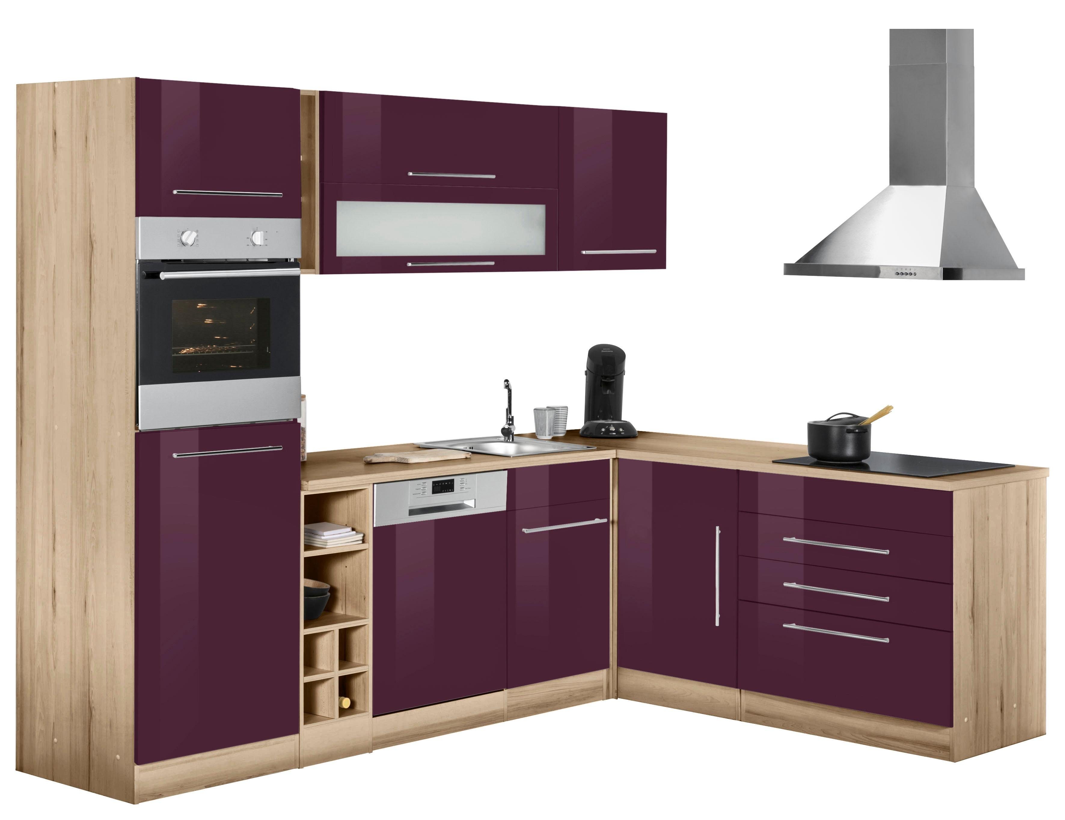 KOCHSTATION Winkelküche KS-Eton, ohne E-Geräte, Stellbreite 260 x 190 cm