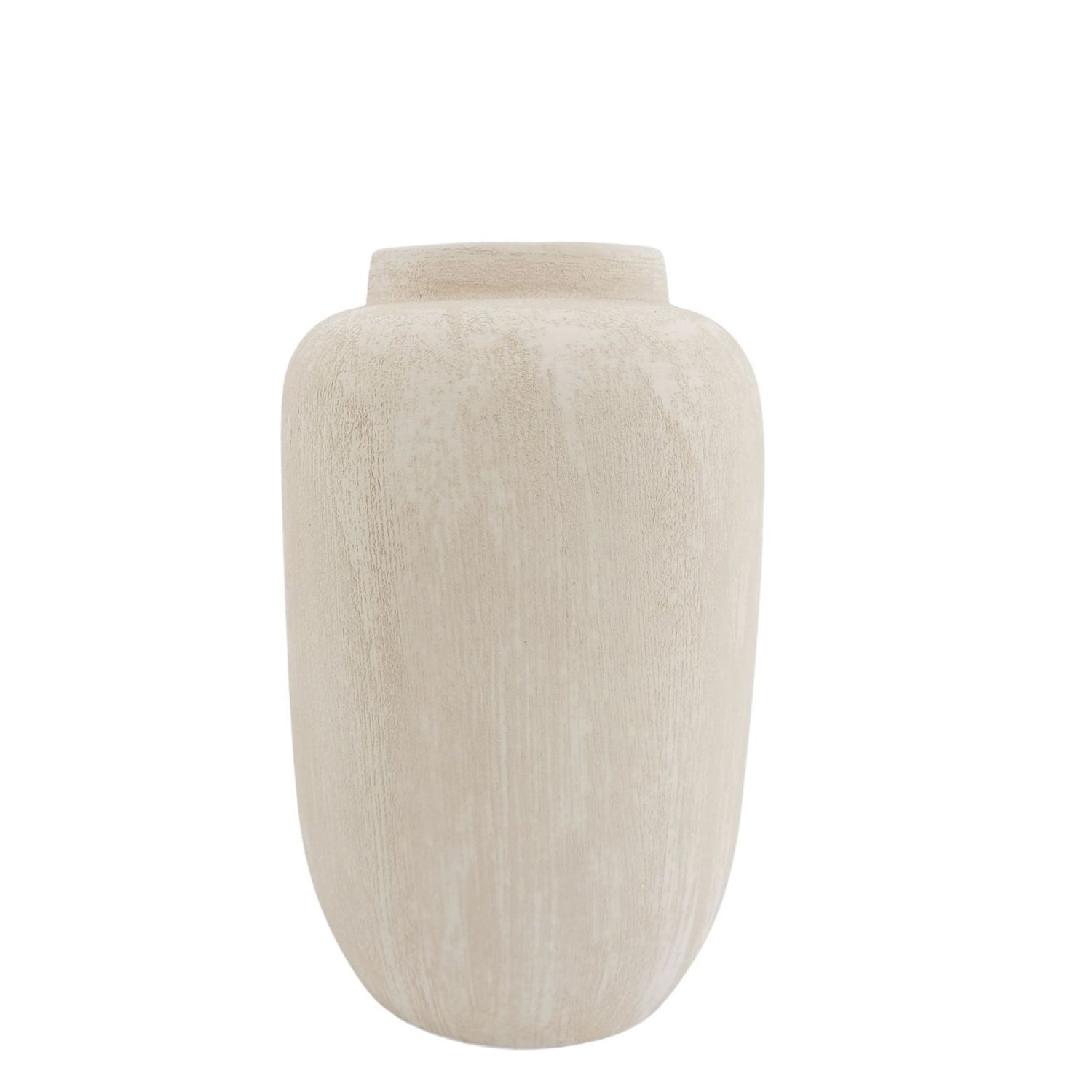 CreaFlor Home Bodenvase Avion, Farbe: Creme, Höhe: 30cm