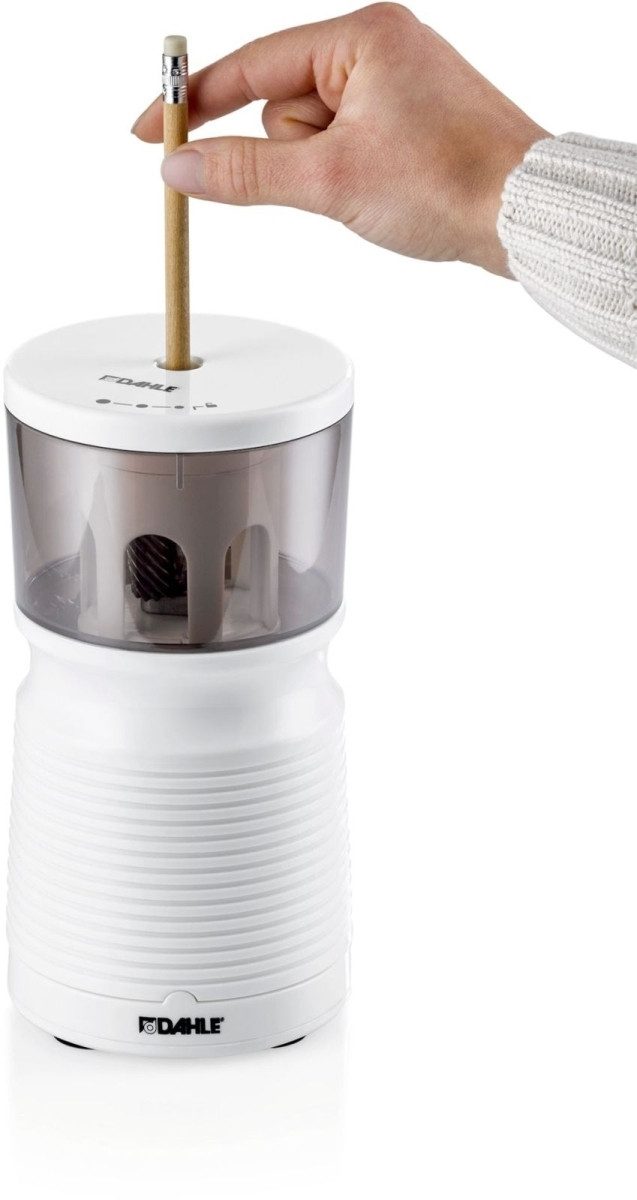 DAHLE Anspitzer Bleistiftspitzmaschine elektrisch 210 8-11mm weiß (8 Stück)