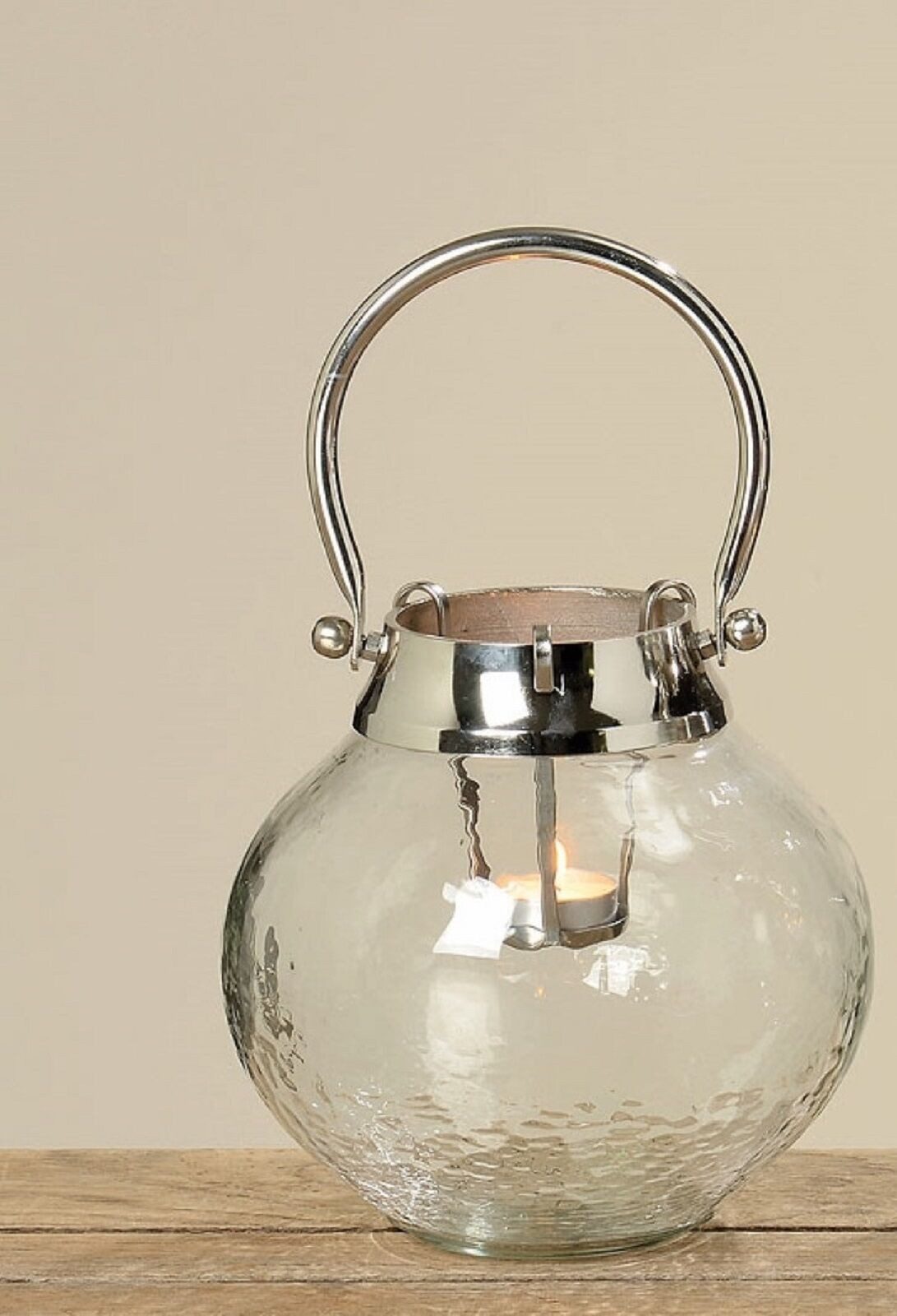 BOLTZE GRUPPE GmbH Windlicht Windlicht Teelicht Glas klar Henkel zum Hängen H ca. 20 cm