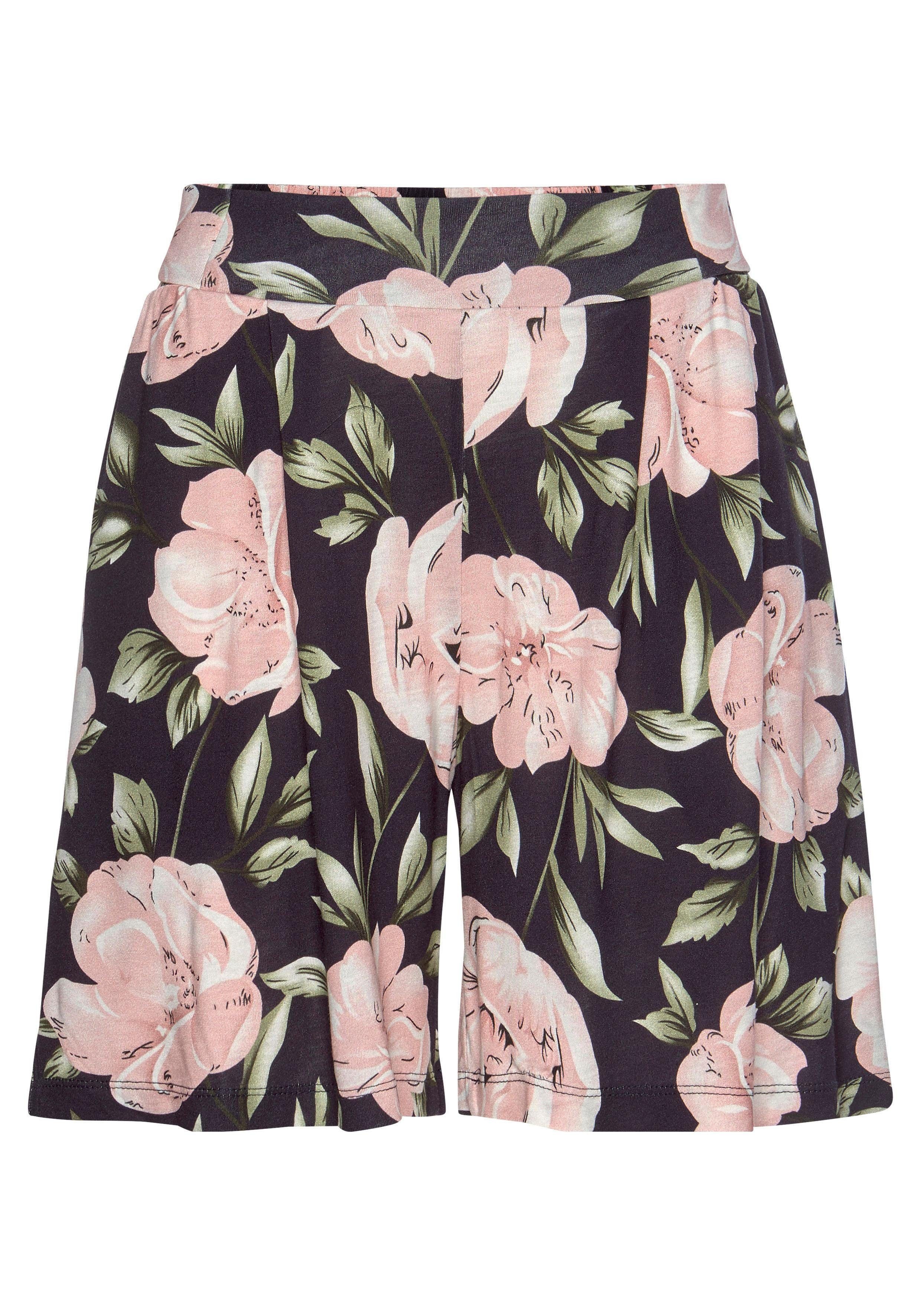 Bund, Bindeband Blumenprint, am Shorts mit kurze s.Oliver Hose im