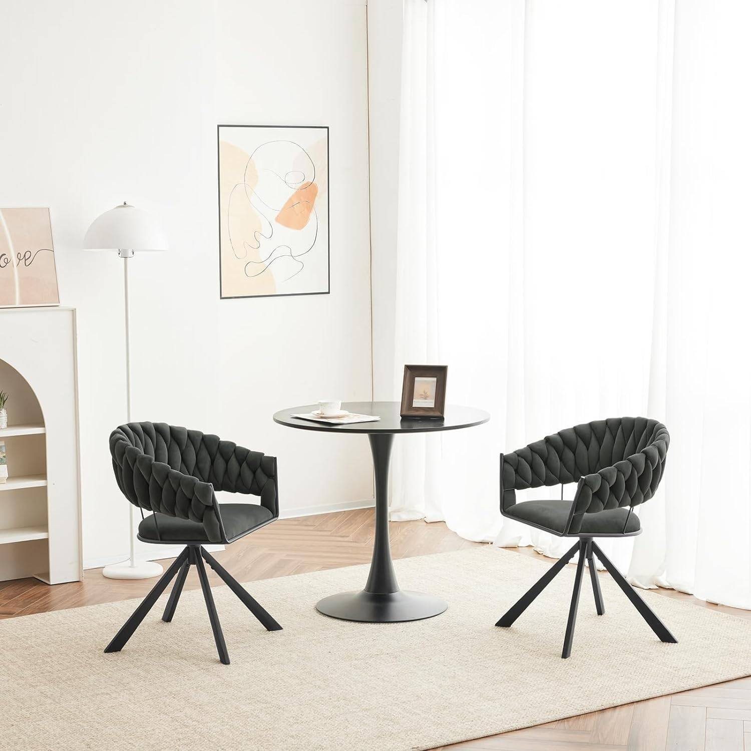 EUGAD Esszimmerstuhl (2 St), drehbar, modern, Samt Stuhl, Polsterstuhl günstig online kaufen