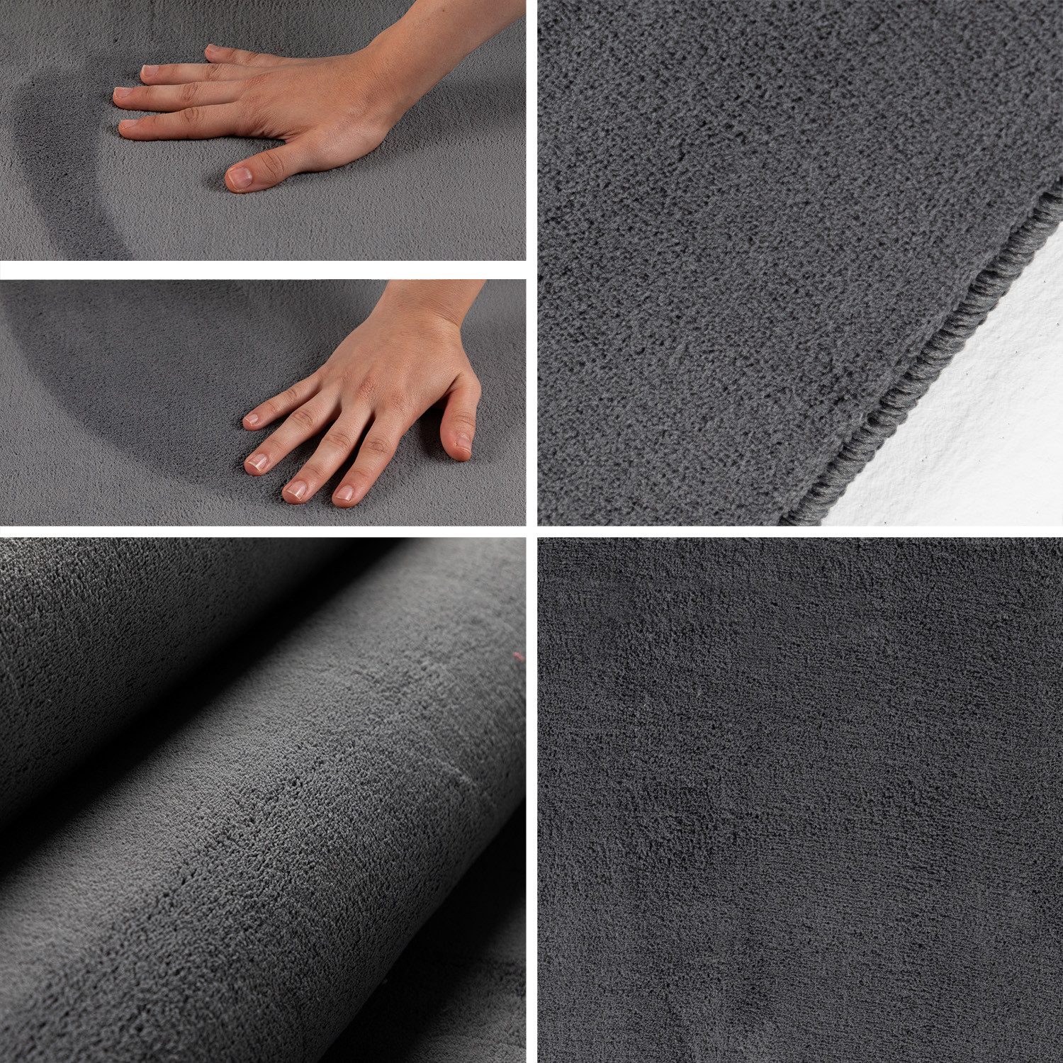 Carpettex Veloursteppich Unicolor - Einfarbig, Rund, günstig online kaufen