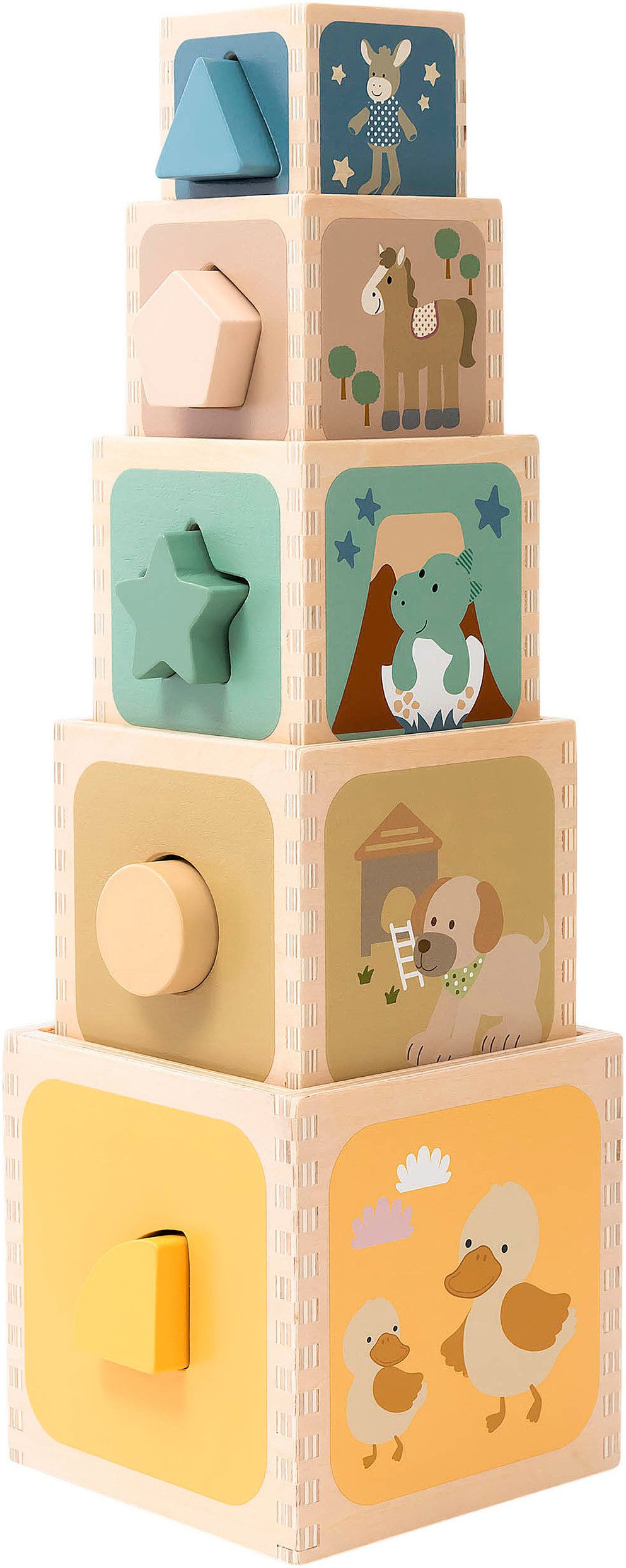 Sterntaler® Stapelspielzeug Steck- & Stapelspiel, FSC® - schützt Wald