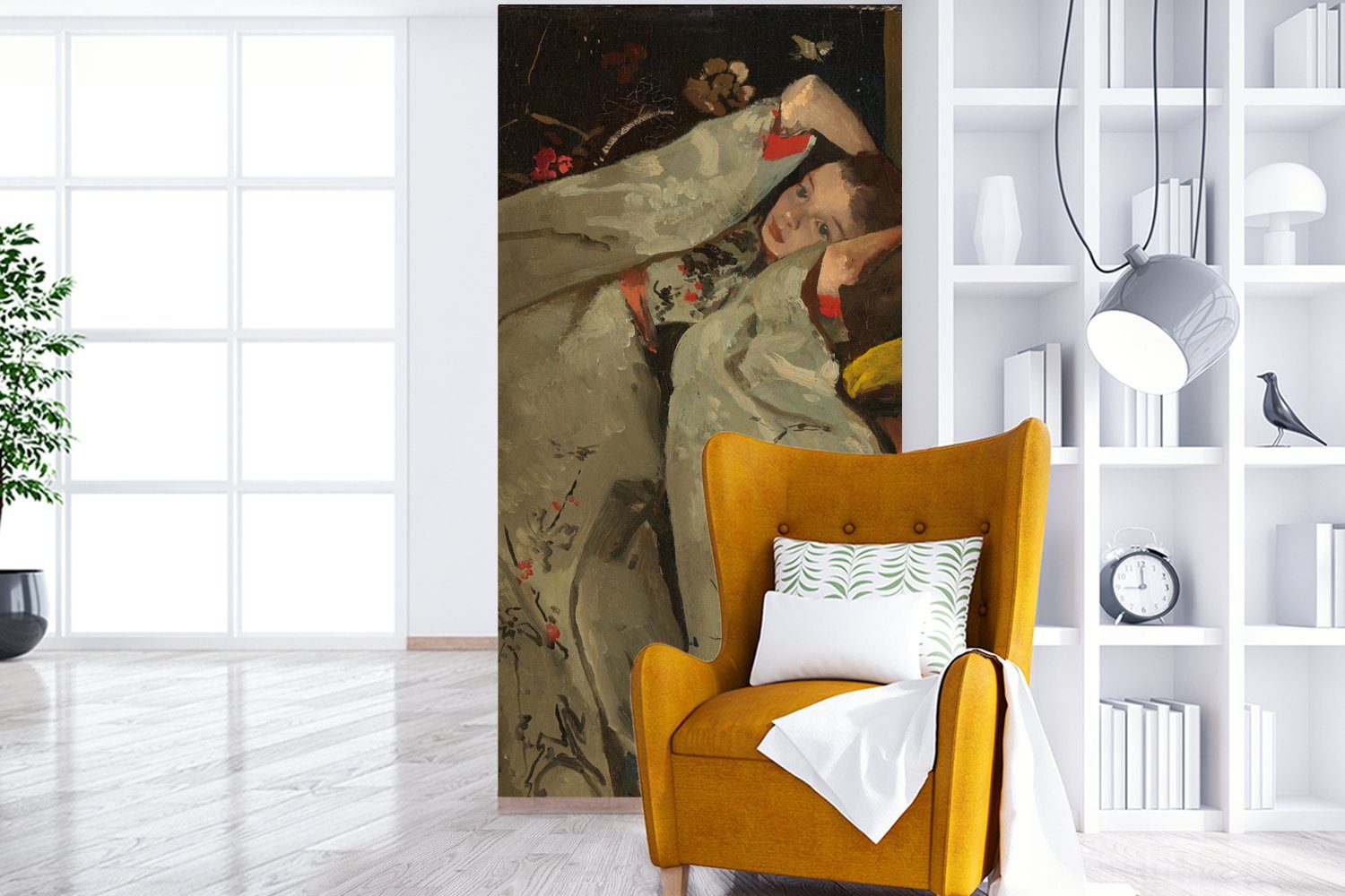Kimono George St), Gemälde bedruckt, Matt, Mädchen Vliestapete - weißen für Fototapete Wohnzimmer von Küche, (2 MuchoWow Fototapete Hendrik im Breitner, Schlafzimmer