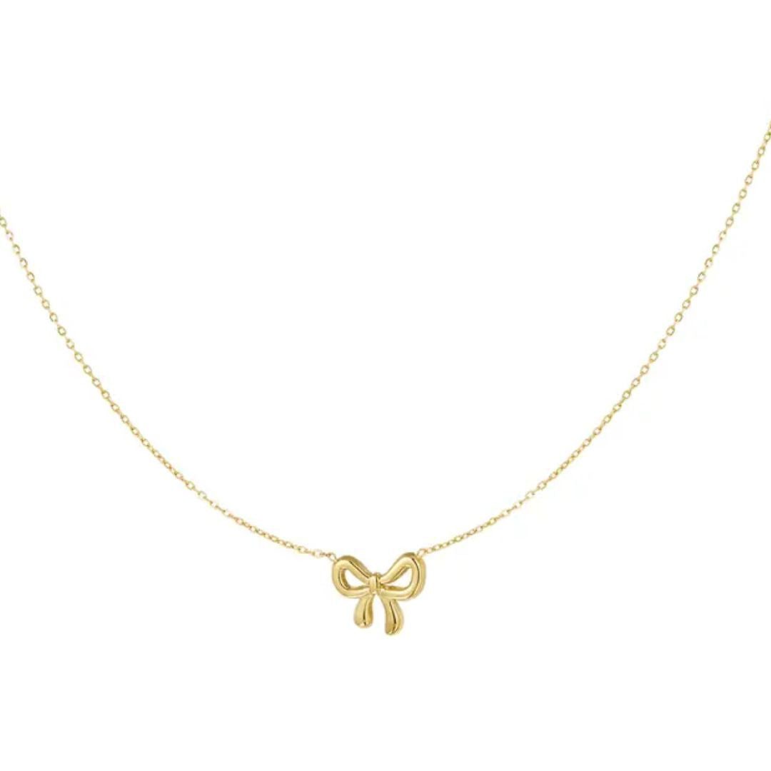 suebidou Edelstahlkette Damen Halskette 'Schleife' gold günstig online kaufen