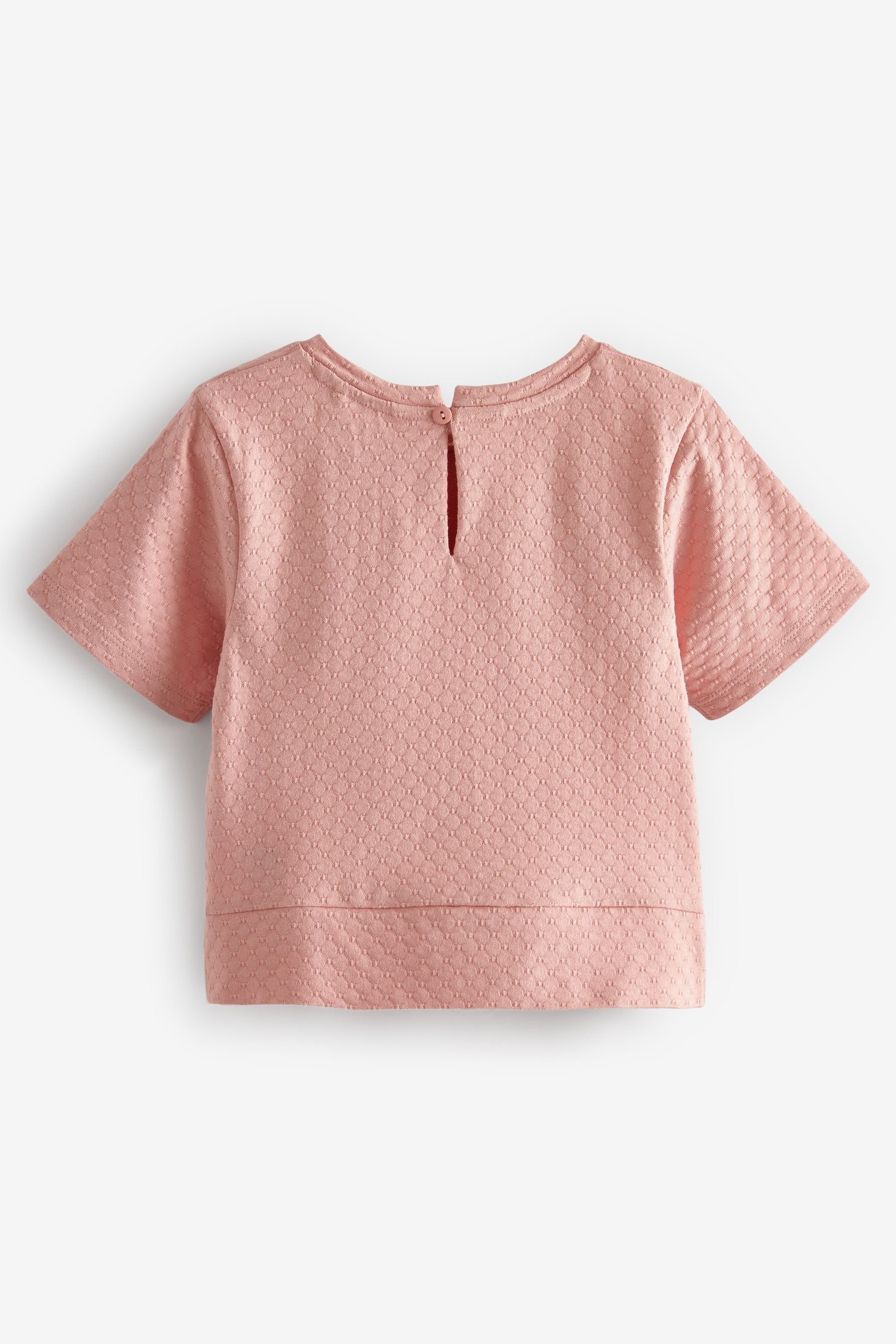 Strukturiertes Ballett-Wickeltop (1-tlg) Next Pink T-Shirt