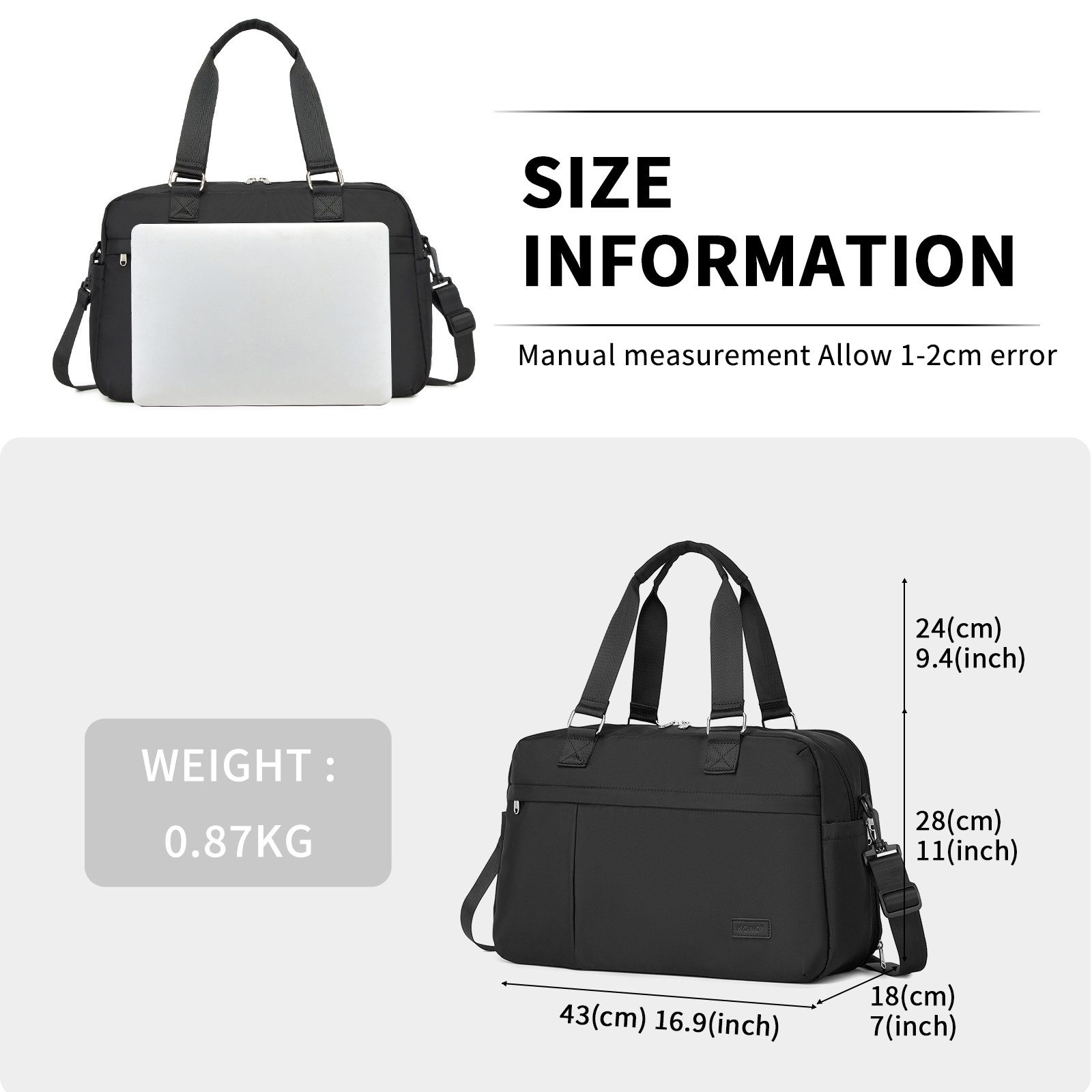 KONO Reisetasche Multifunktionale Tragetasche Bag mit Erweiterbarem Fach un günstig online kaufen