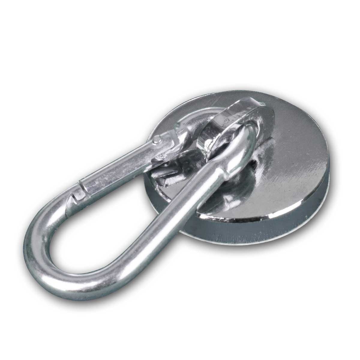 Sintron Magnet Neodym-Rundmagnet mit Karabinerhaken Ø 28mm