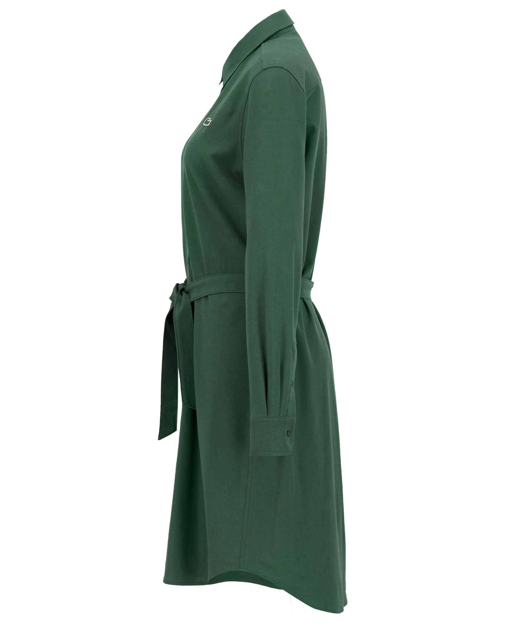 Kleid nougat (1-tlg) Blusenkleid (24) Damen Langarm Lacoste