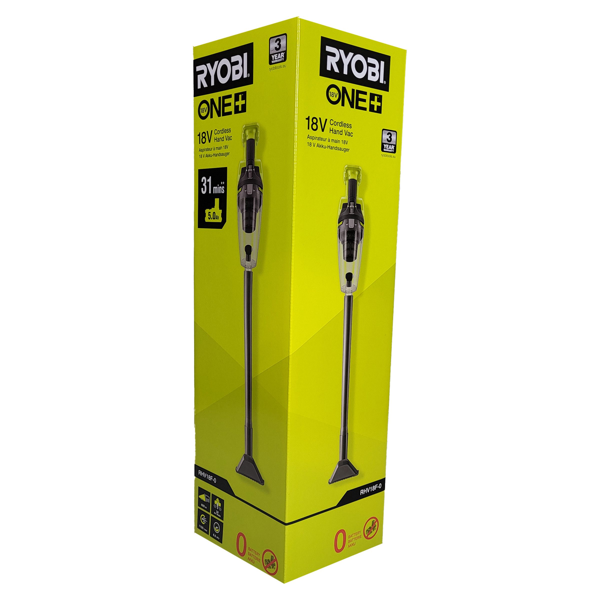 RYOBI Akku-Handstaubsauger Ryobi RHV18F-0 – 18 V ONE+ Akku-Handstaubsauger (ohne Akku)