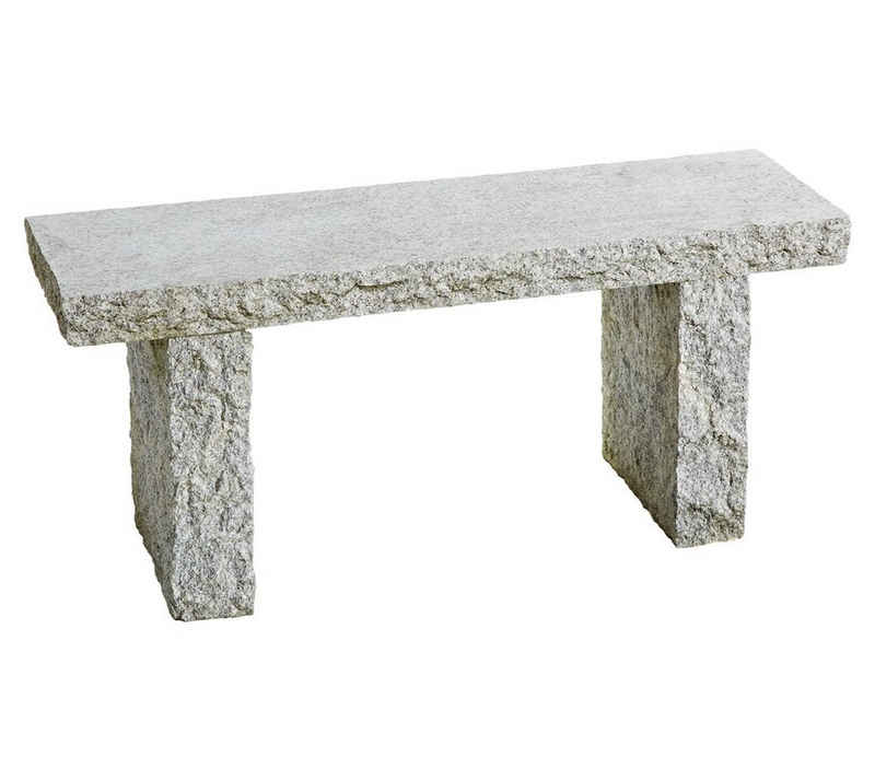 Dehner Gartenbank »2-Sitzer, 100 x 30 x 44 cm, Granit, grau«, Sitzfläche und Füße aus massivem Granit