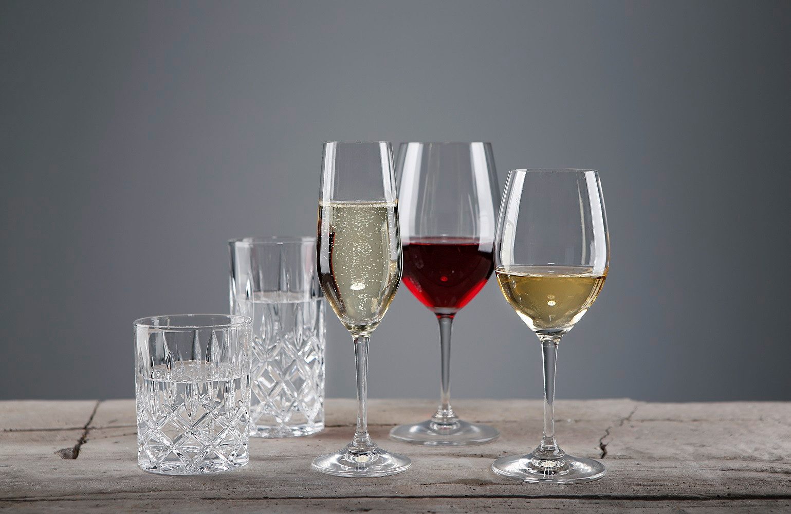 RIEDEL THE WINE GLASS COMPANY Longdrinkglas Riedel Vivant Longdrinkglas 395 ml 4er Set, Kristallglas