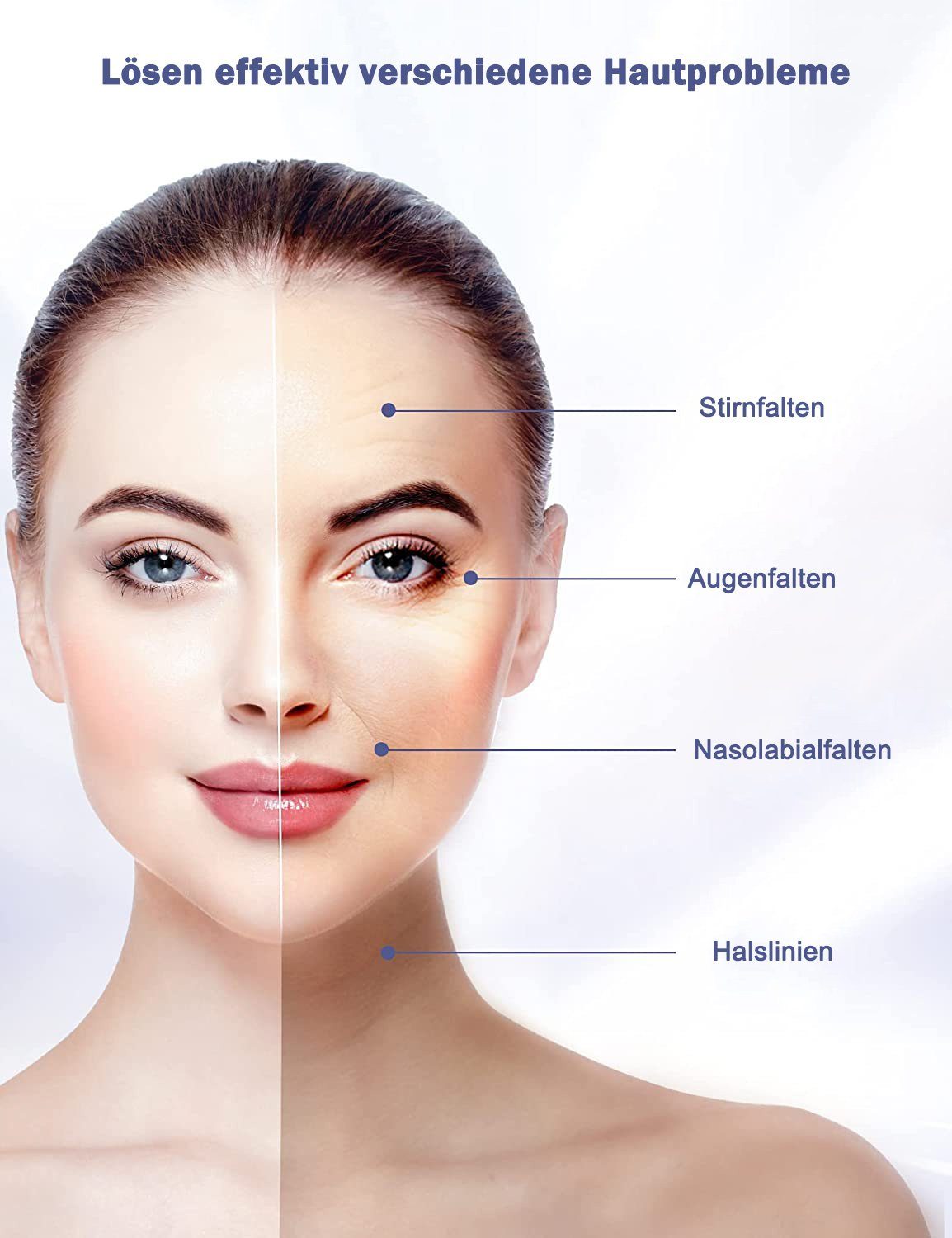 EMS Modi,RF ® Gesichtsschönheitsgerät, Anti-Aging-Gerät, Hals, COOL-i 6 Anti-Falten-Anti-Aging
