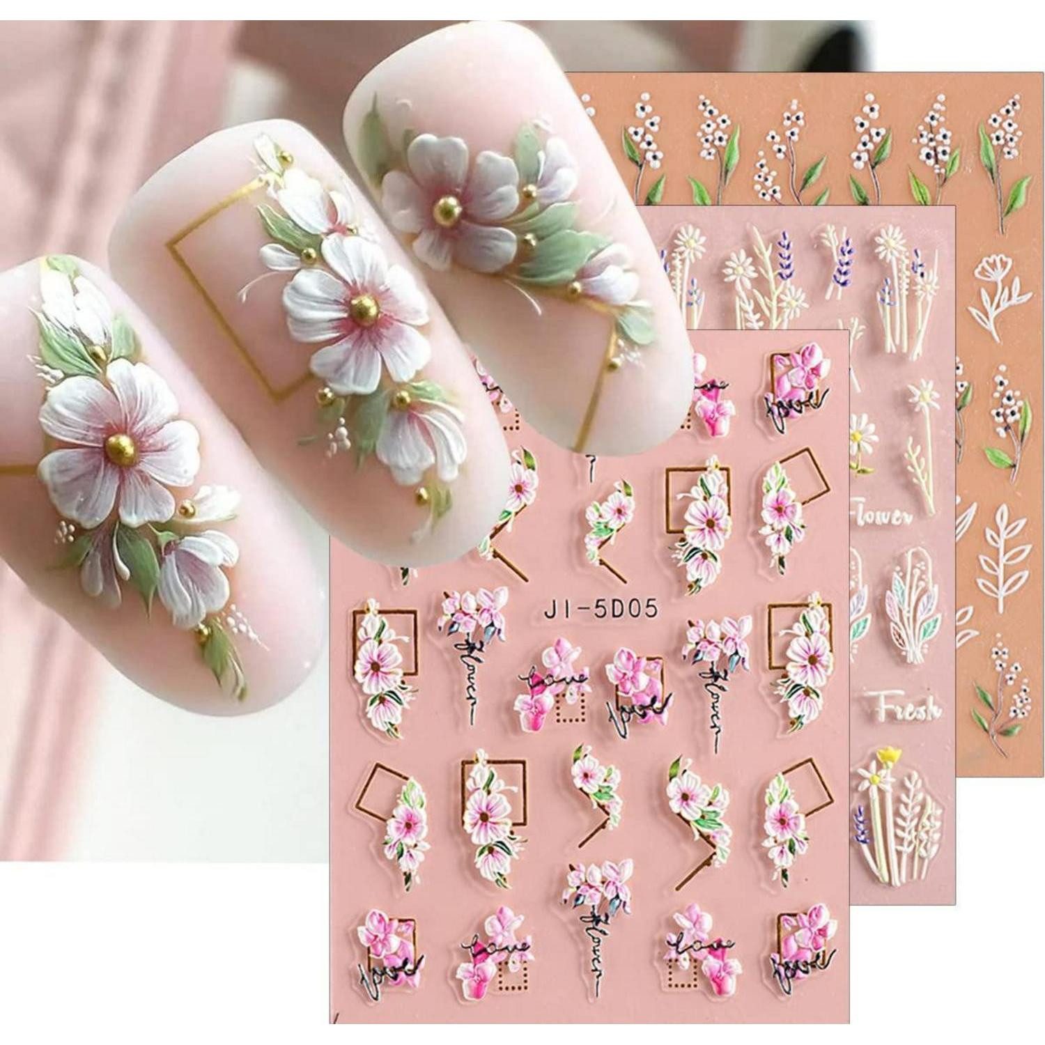 LuxusKollektion Nageldesign Zubehör Nagelsticker 3D