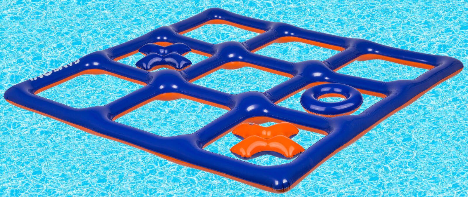 Out of the Blue Aufblasbares Partyzubehör Spiel Tic Tac Toe aufblasbar schwimmendes Poolspiel
