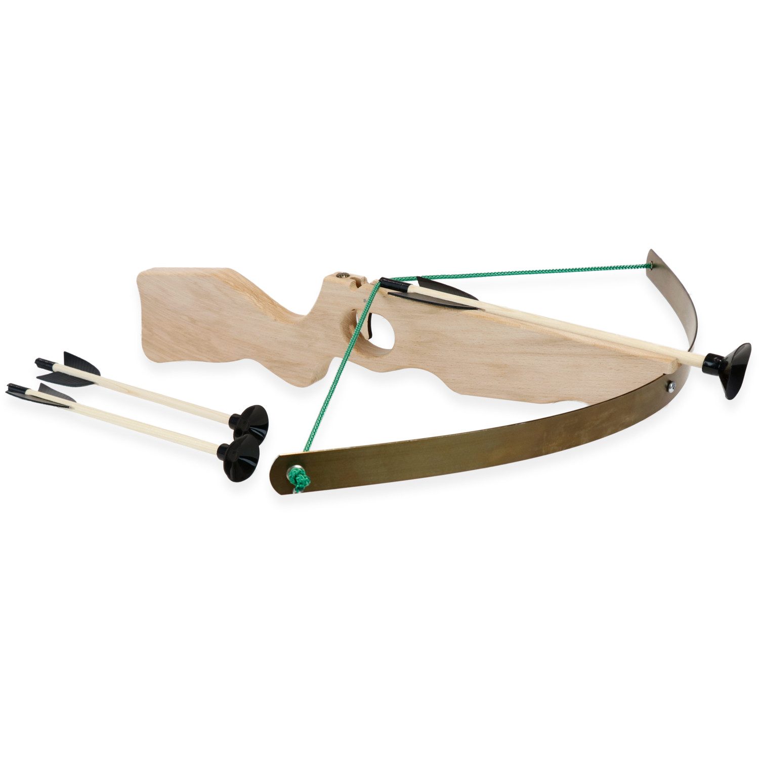 Kinderbogenset Holz Armbrust 53x55cm groß, mit Stahlbogen