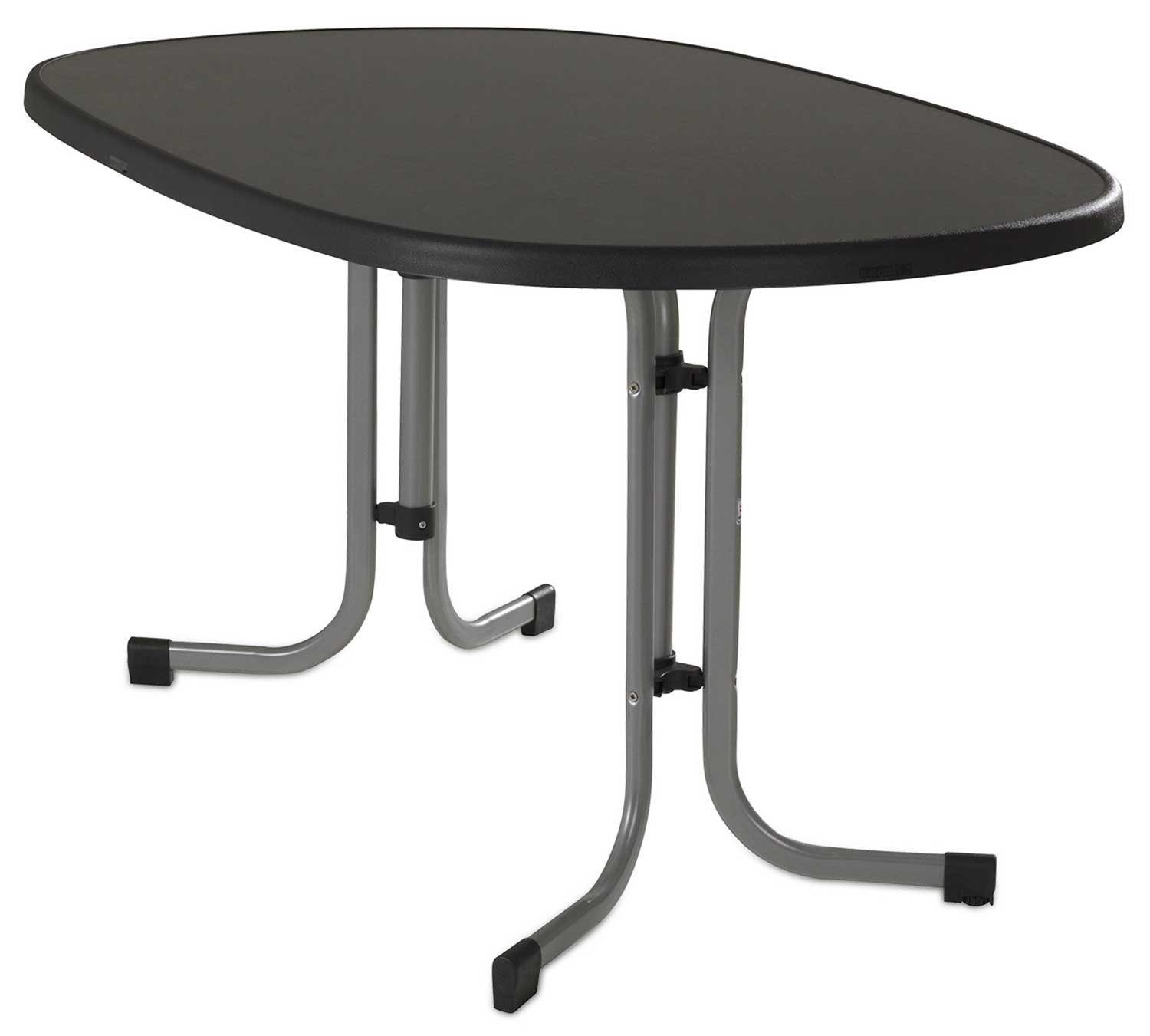 Gartentisch MECALIT, Klappbar, B 140 x T 90 cm, Graphitfarben