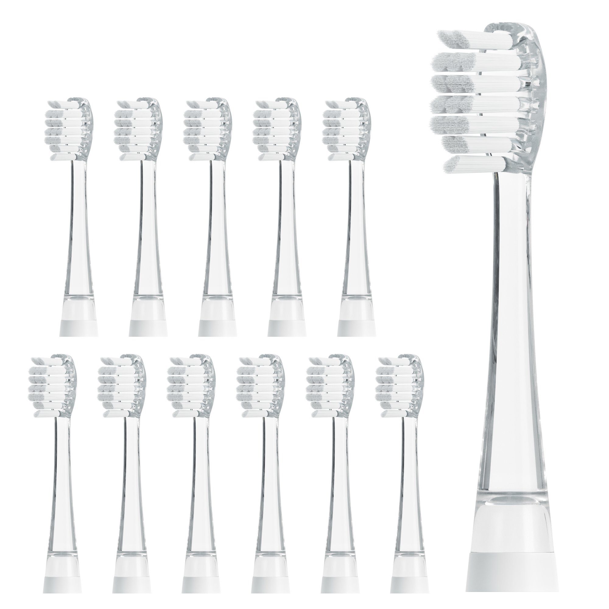 AILORIA Aufsteckbürsten BUBBLE BRUSH Ersatzbürstenköpfe 12er Set, Bürstenkopf-Aufsätze für Kinderzahnbürsten