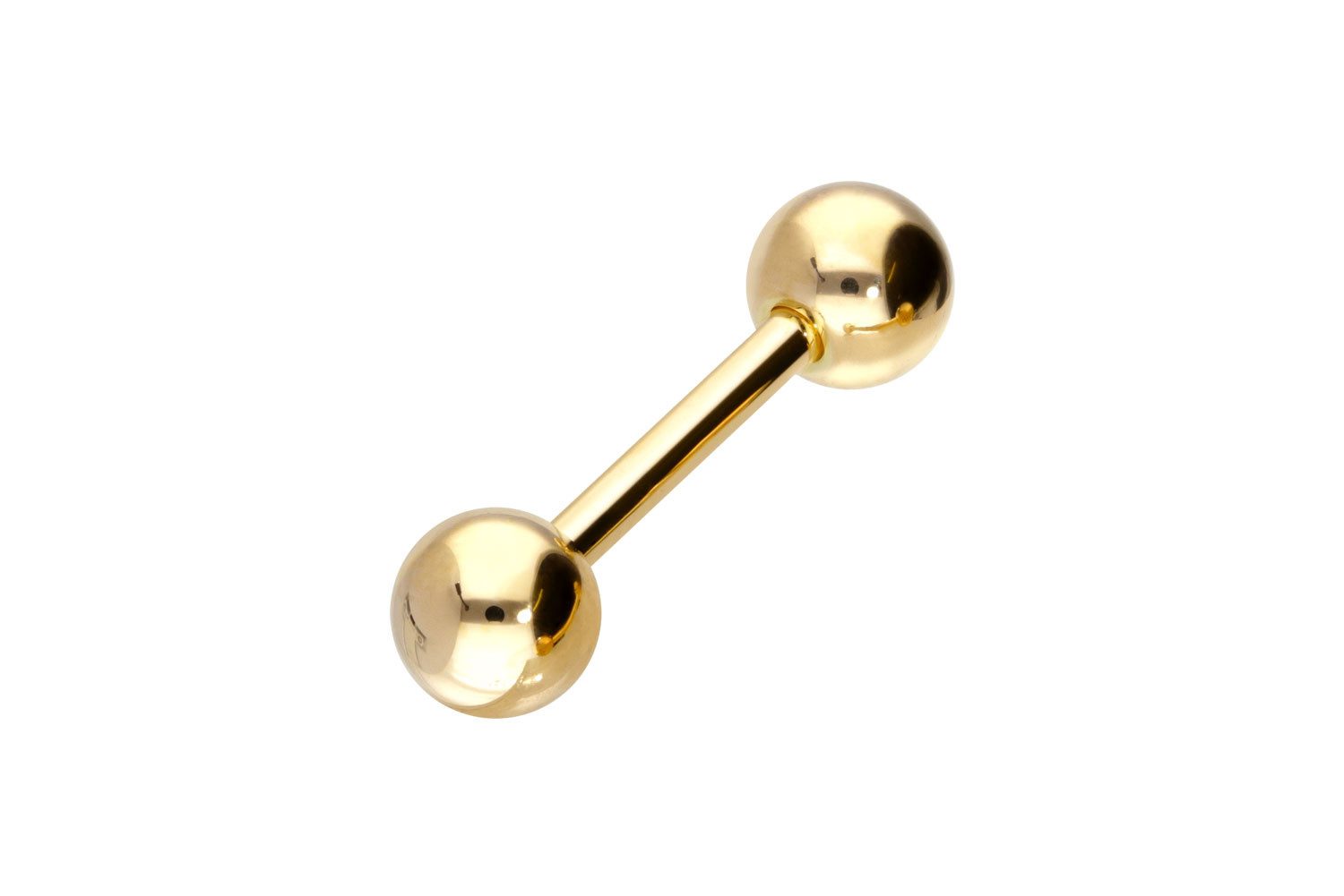 PIERCINGLINE Brustwarzenpiercing 14/18 Karat Gold Barbell (Barbells, 1-tlg)