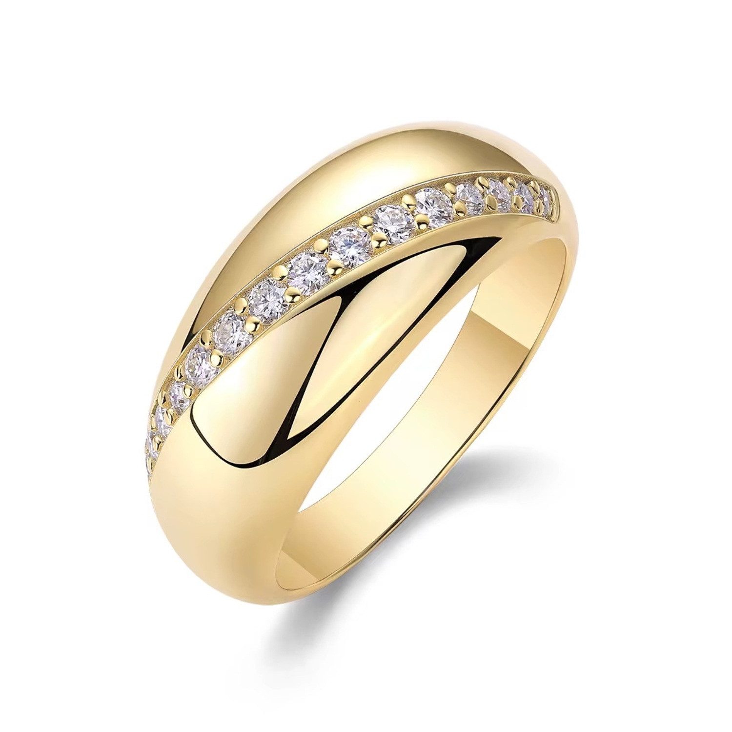 ROUGEMONT Siegelring Extravaganter Moissanit Damen Ring mit Echtheitszertif günstig online kaufen