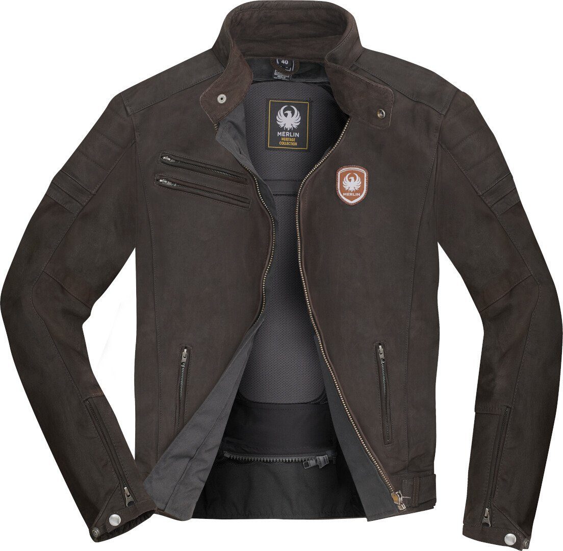 Merlin Motorradjacke Alton Motorrad Lederjacke Brown