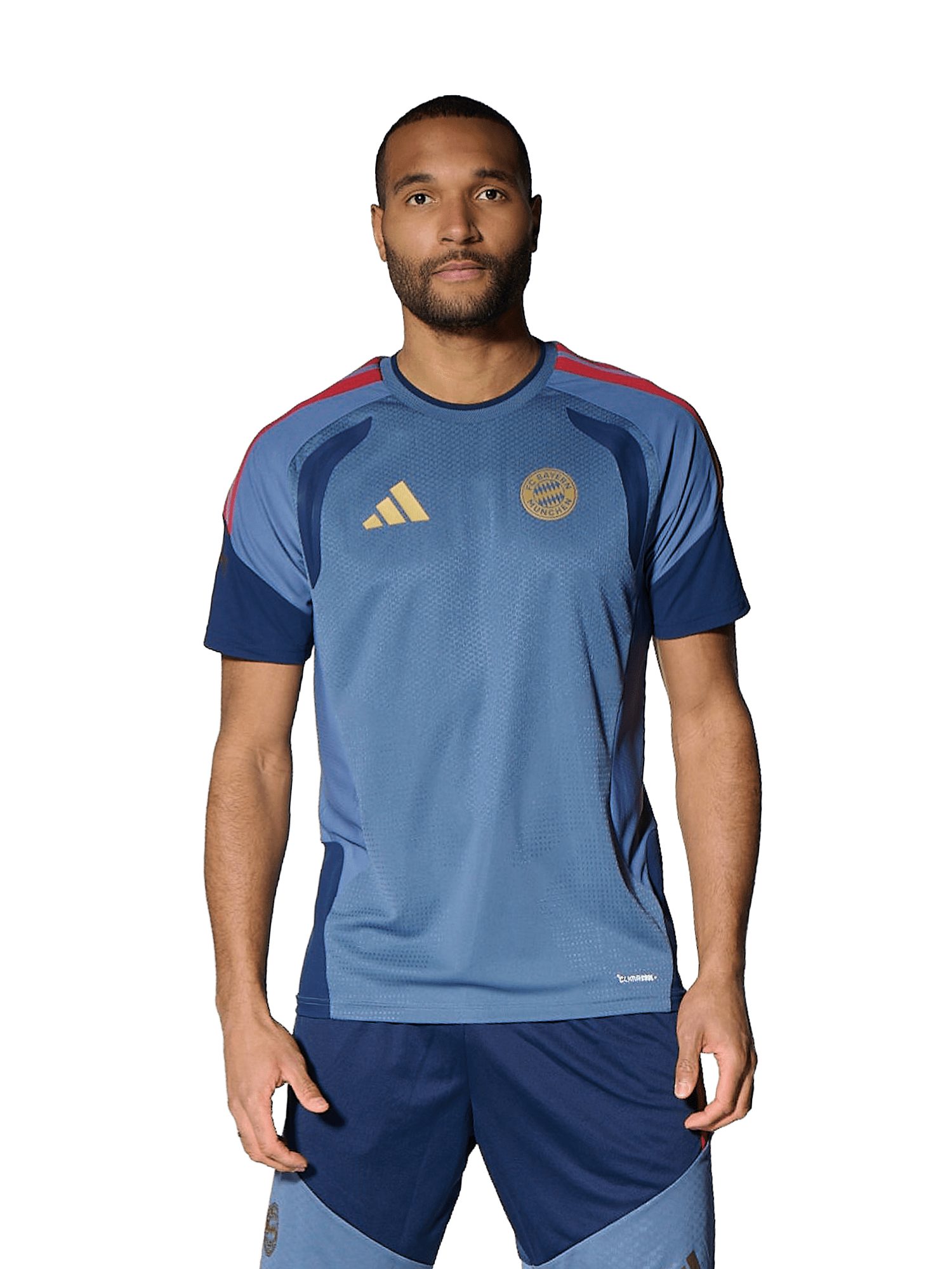 adidas Performance T-Shirt FC Bayern München, Authentic Trainingsshirt Teamline, Herren, Blau