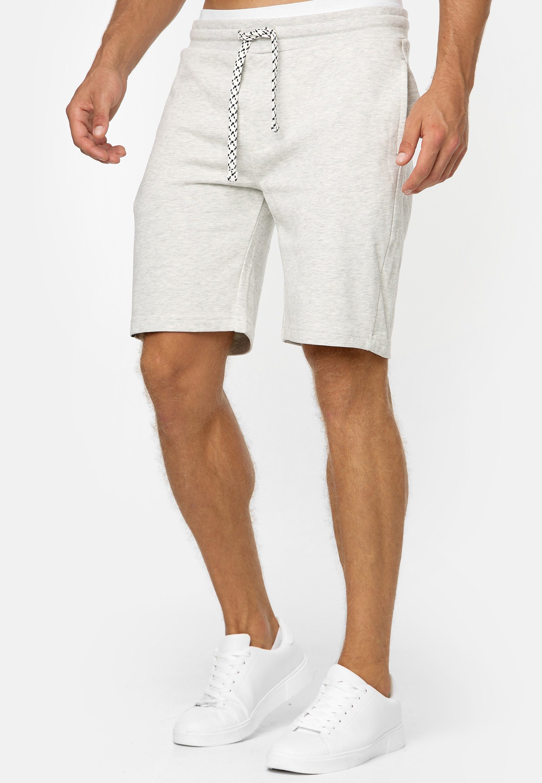 Indicode Sweatshorts Herren Aldrich Sweat Shorts Herrenshorts elastischer Bund mit Kordelzug