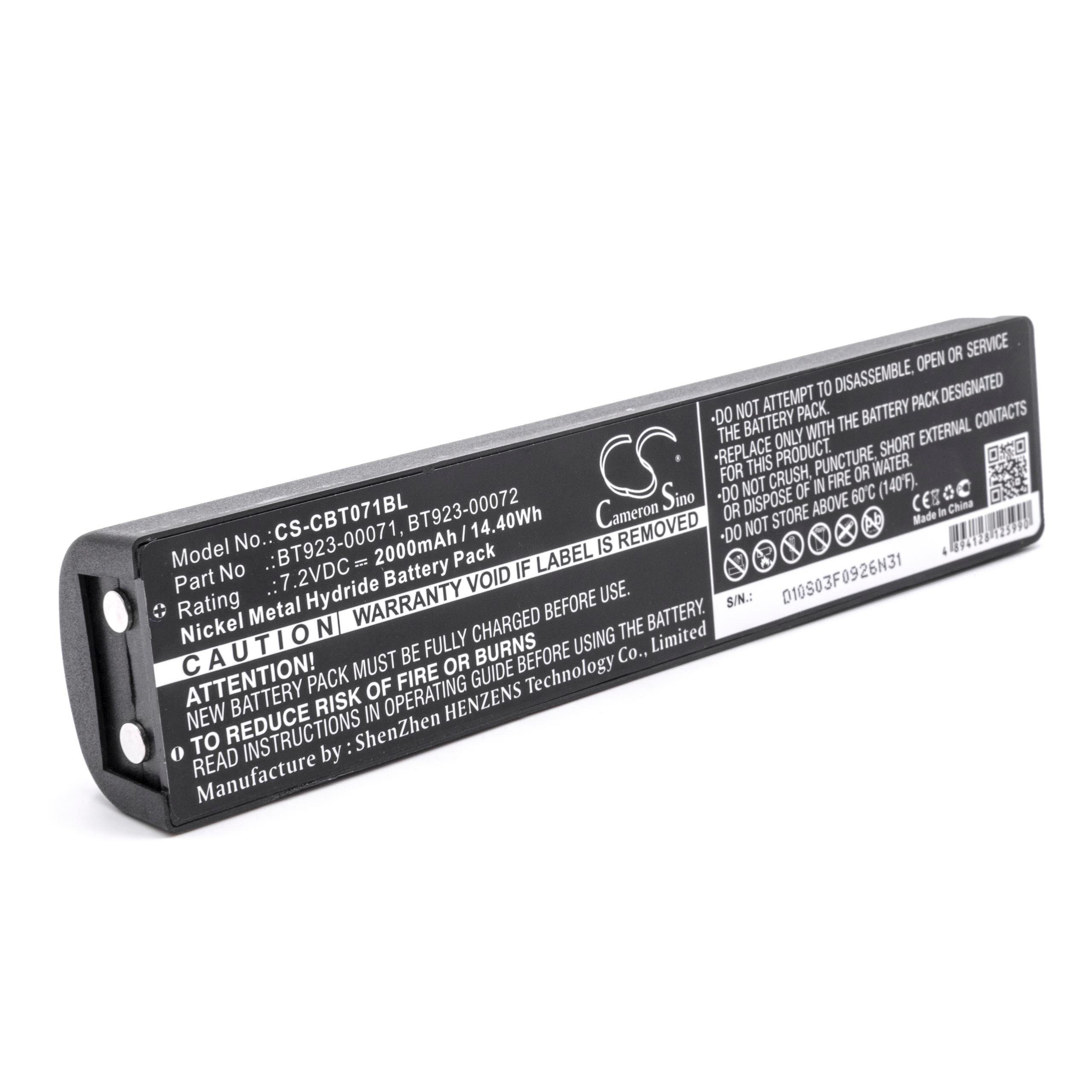 vhbw Ersatz für Cattron-Theimeg BT923-00072 für Akku NiMH 2000 mAh (7,2 V)