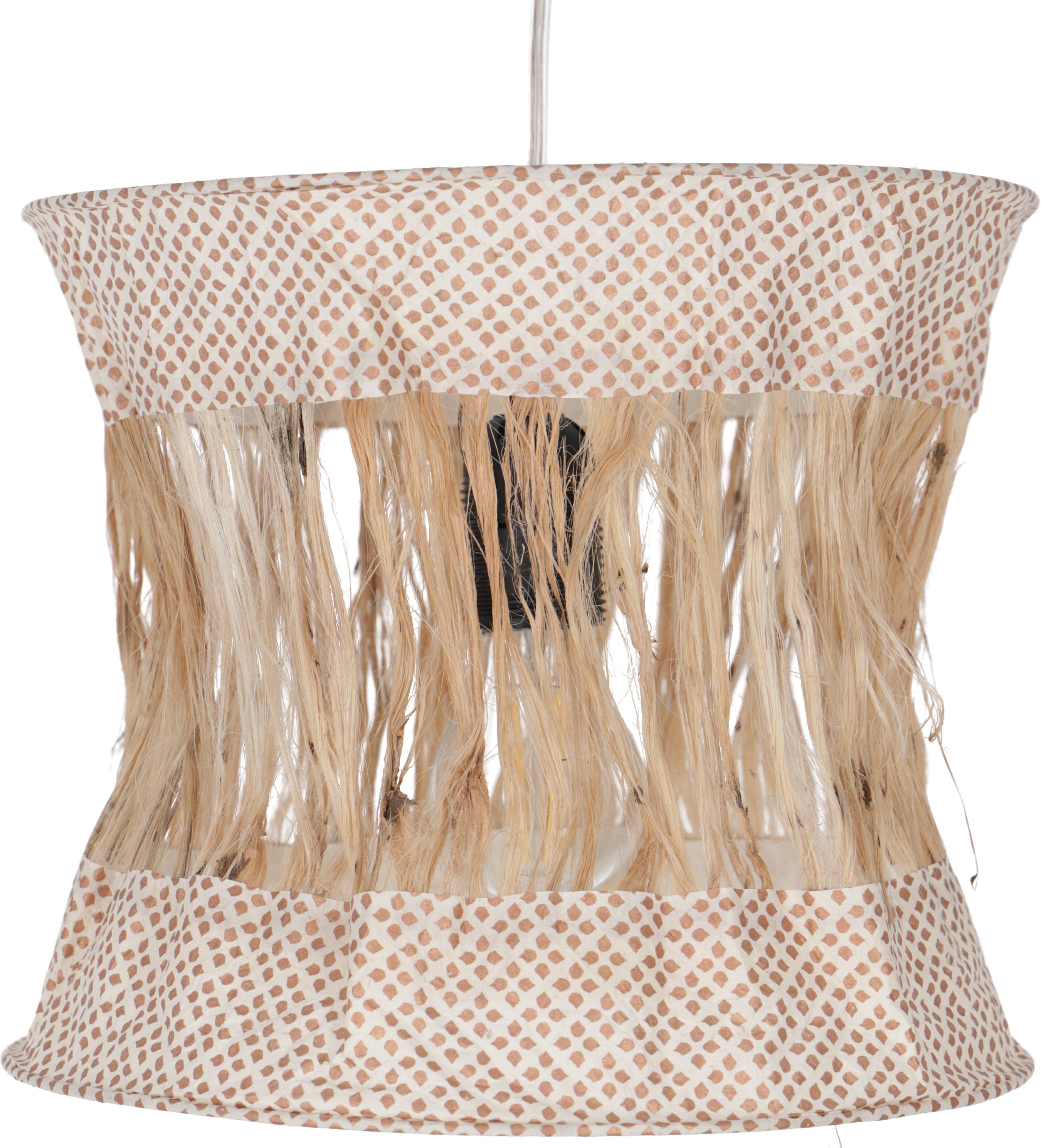 Guru-Shop Lampenschirm Runde Boho Papier Hängelampe, Lokta.. günstig online kaufen