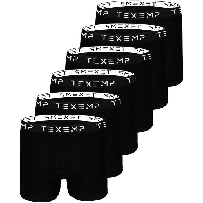 TEXEMP Boxershorts 6 oder 12 Herren Boxershorts Unterwäsche Unterhosen Baumwolle Retro (Spar-Packung 6-St. 6er-Pack 12er-Pack) Atmungsaktiv & Hautfreundlich