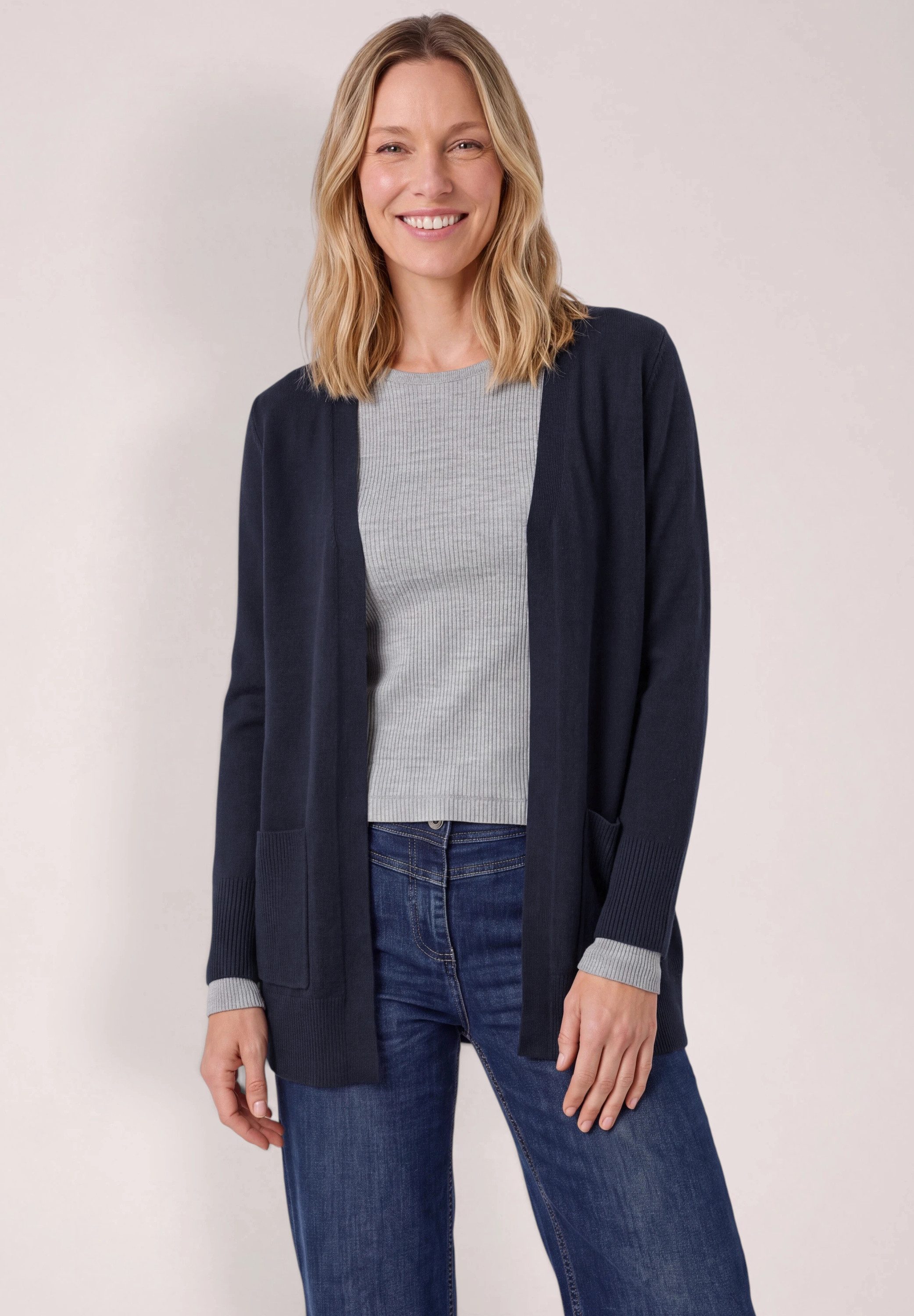 CECIL Cardigan aus softem Materialmix