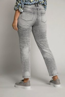 Ulla Popken Regular-fit-Jeans Jeans Sarah Destroy-Effekte schmales Bein