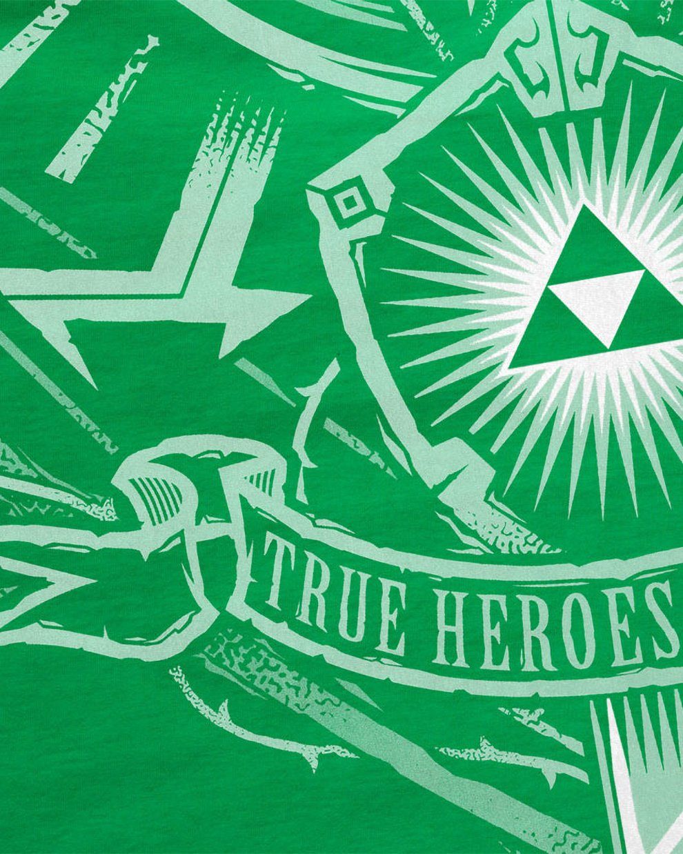 Hyrule T-Shirt Wappen Print-Shirt grün gamer Kinder link style3