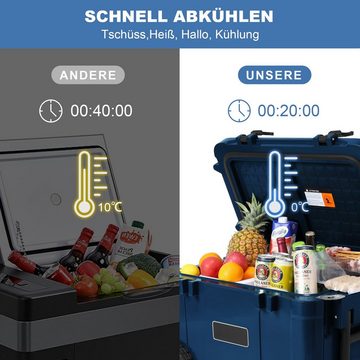 HomeMiYN Kühlbox 45L kompressor Kühlbox Auto Kühlschrank doppelte Temperaturregelung, 45 l