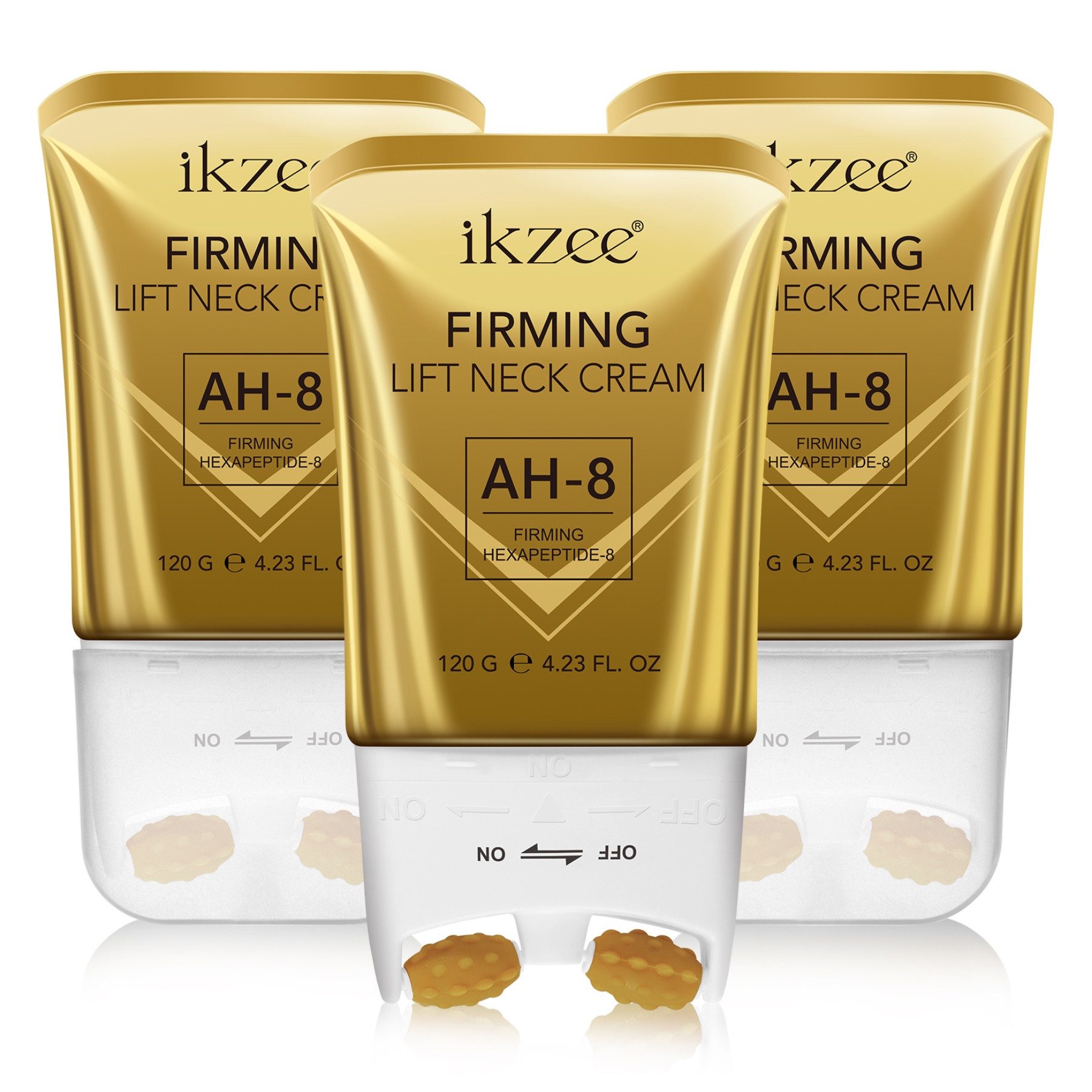 P-Beauty Cosmetic Accessories Tagescreme AH-8 Neck Lift Creme Roller Anti Aging Halscreme mit Hexapeptid-8, 3-tlg., Nackencreme, Tagescreme, Hautpflege, Massage