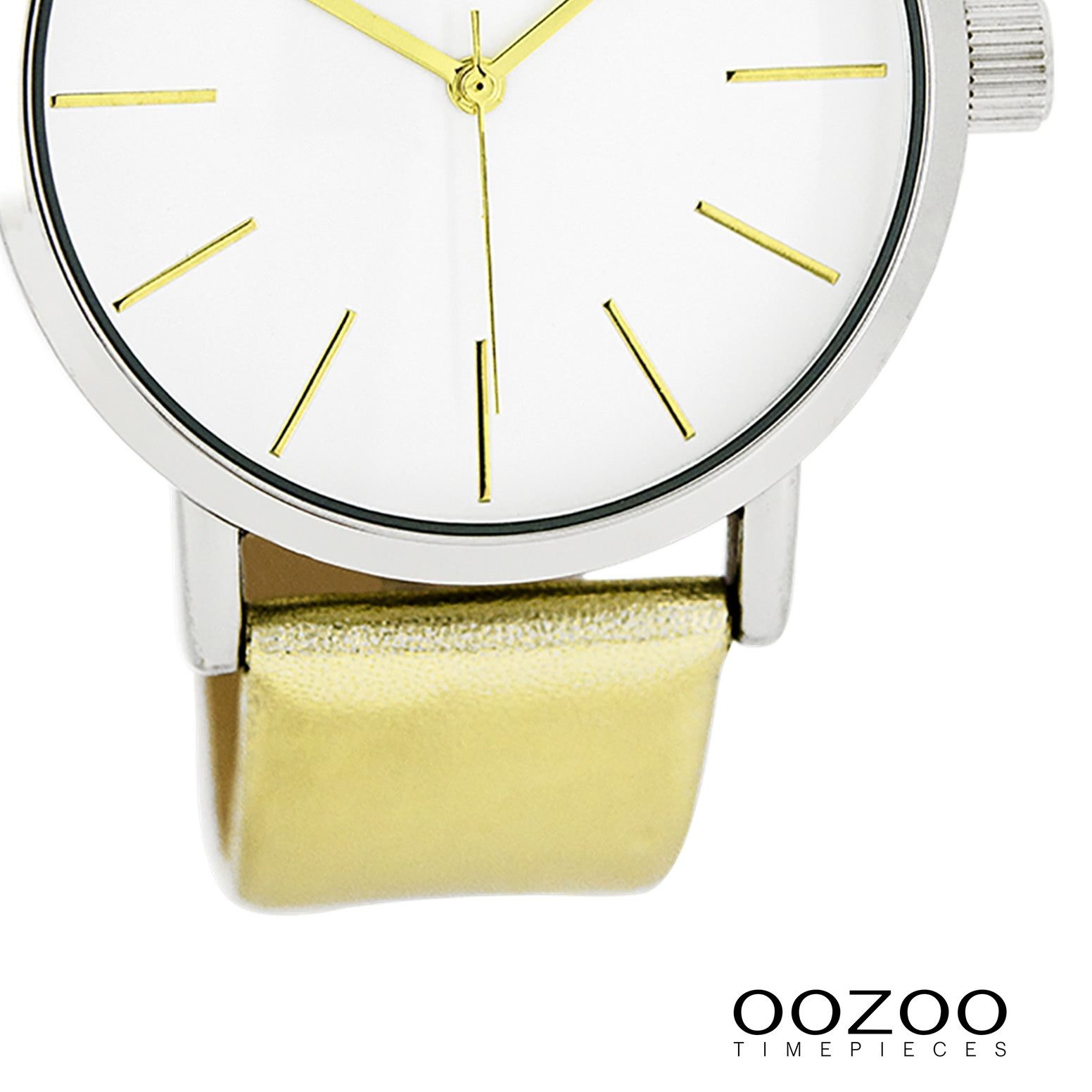 OOZOO Quarzuhr Oozoo Damen Armbanduhr JR Analog Metall, (Analoguhr), Damenuhr rund, groß (ca. 40mm) Metallarmband, Fashion-Style