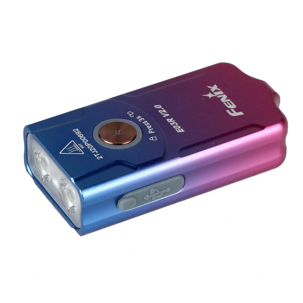 Fenix LED Taschenlampe E03R V2.0 LED Schlüsselbundleuchte Limited Edition nebula