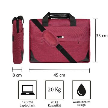 Laptoptasche CK35 17 zoll businesstasche bordeaux laptoptasche Aktentasche Laptopfach bis 17,3 Zoll Notebook tasche wasserdichtes design schultertaschen damen