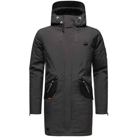 Stone Harbour Wintermantel Ragaan modischer Herren Winterparka mit Teddyfell Futter