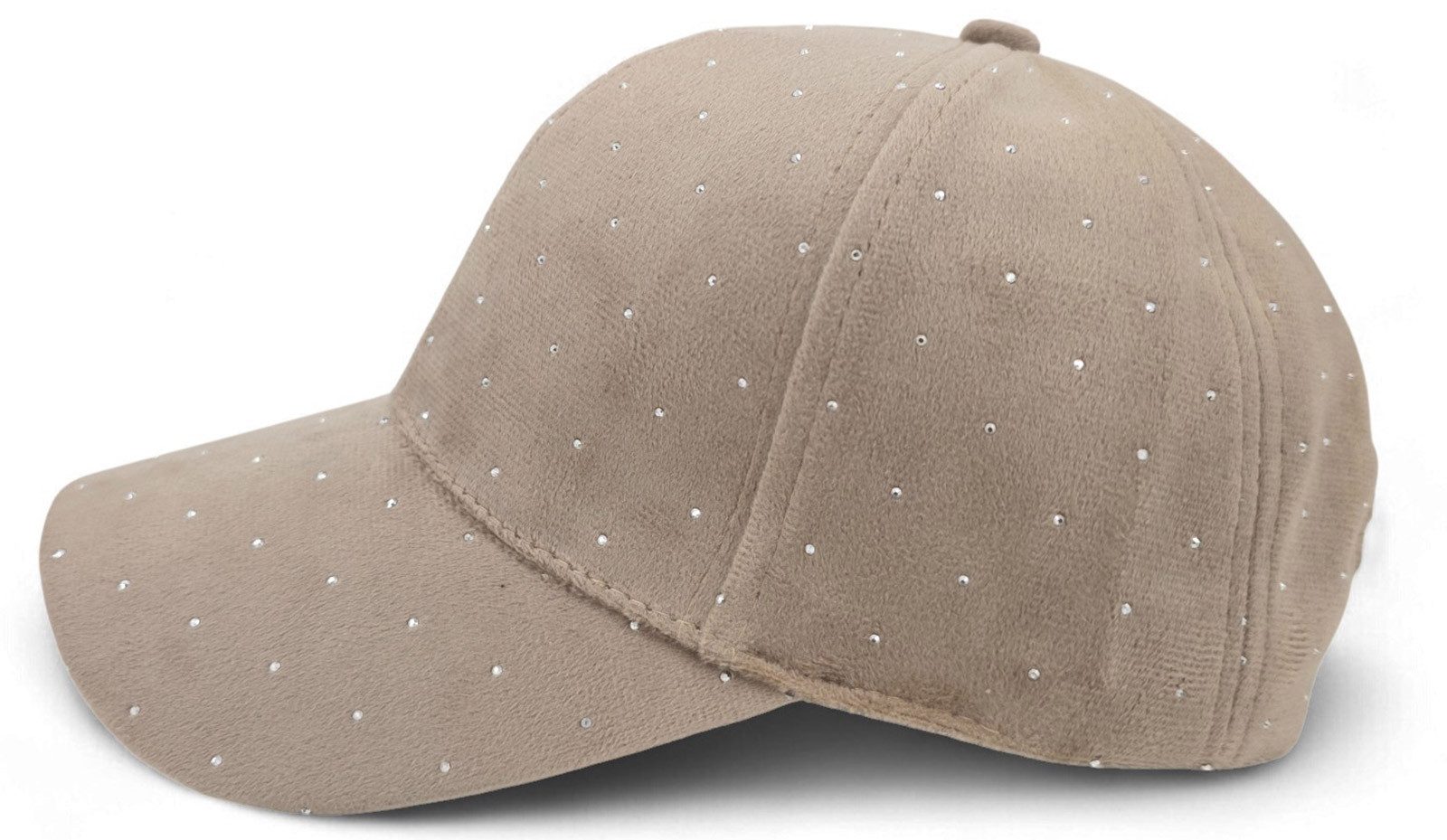 styleBREAKER Baseball Cap Samt Baseball Cap mit Strass (1-St) günstig online kaufen
